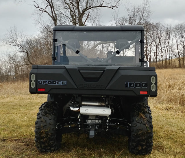 Photo of CFMoto UForce 1000 - 1 Pc Lexan Back Panel w/Clamp and Vent Options by 3 Star UTV - Premium Windshields for UTVs / Side by Sides