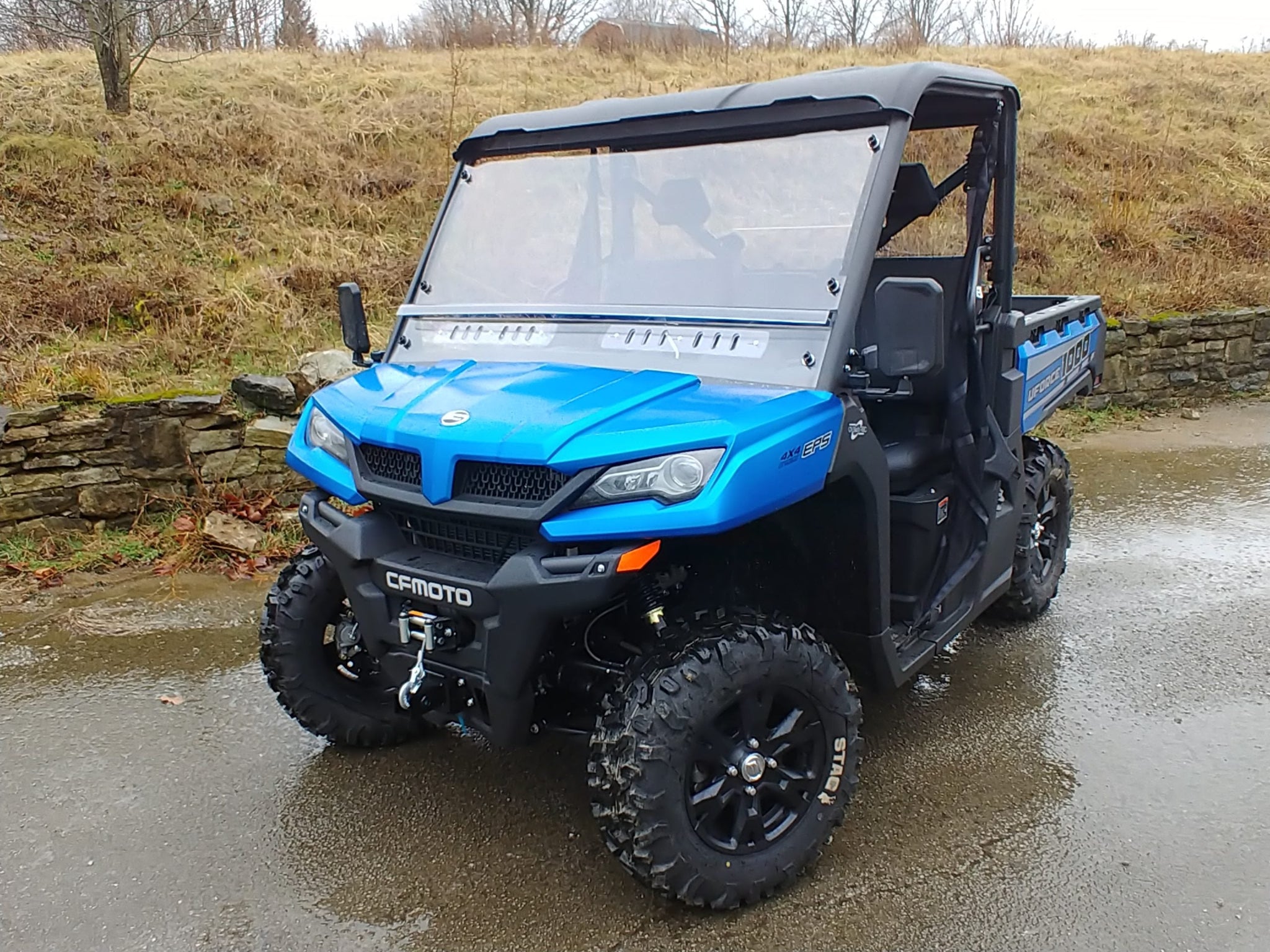 Photo of CFMoto UForce 1000 XL - 2 Pc Scratch-Resistant Windshield by 3 Star UTV - Premium Windshields for UTVs / Side by Sides