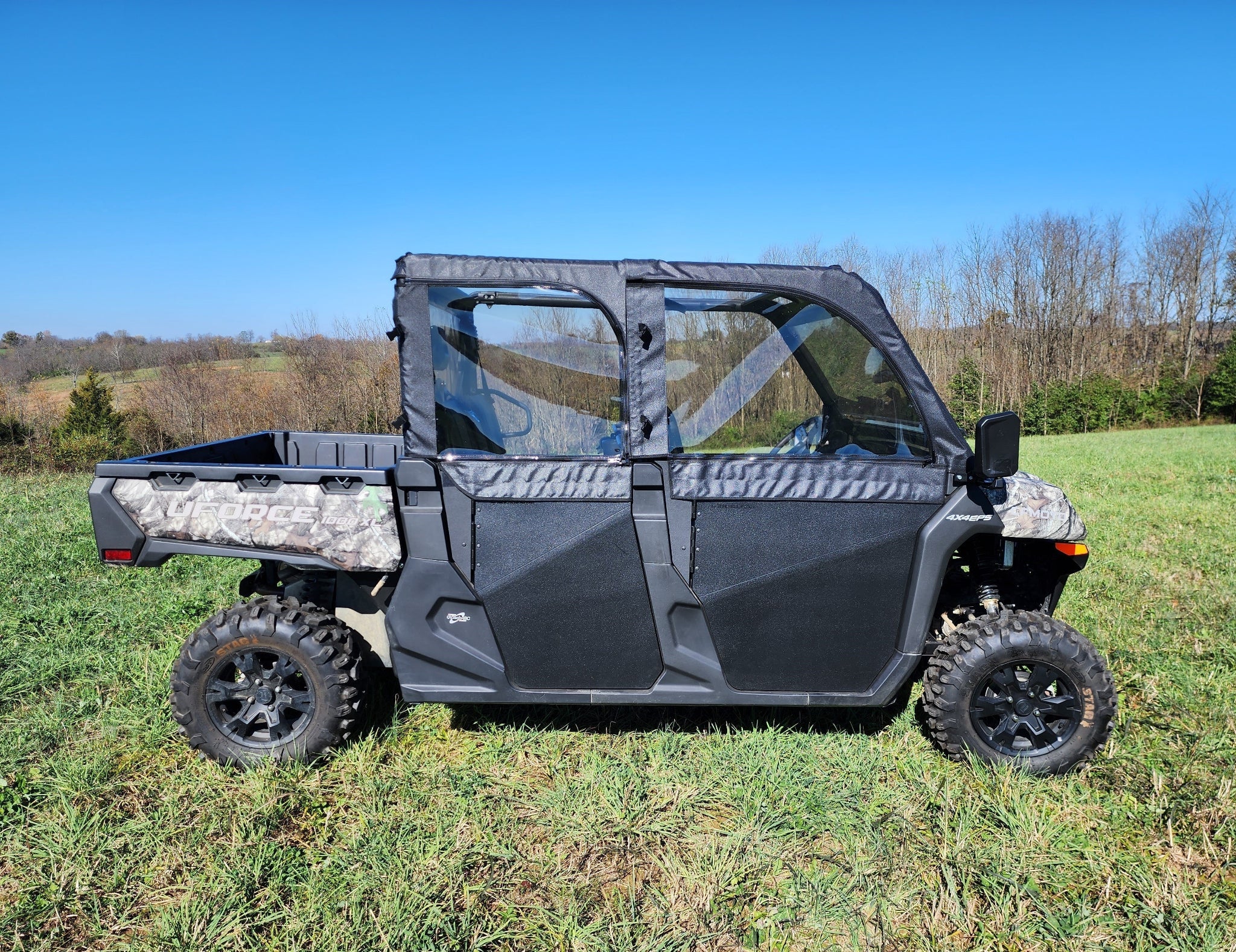 Photo of CFMoto UForce 1000XL - Upper Soft Front and Rear Doors by 3 Star UTV - Premium Enclosures for UTVs / Side by Sides
