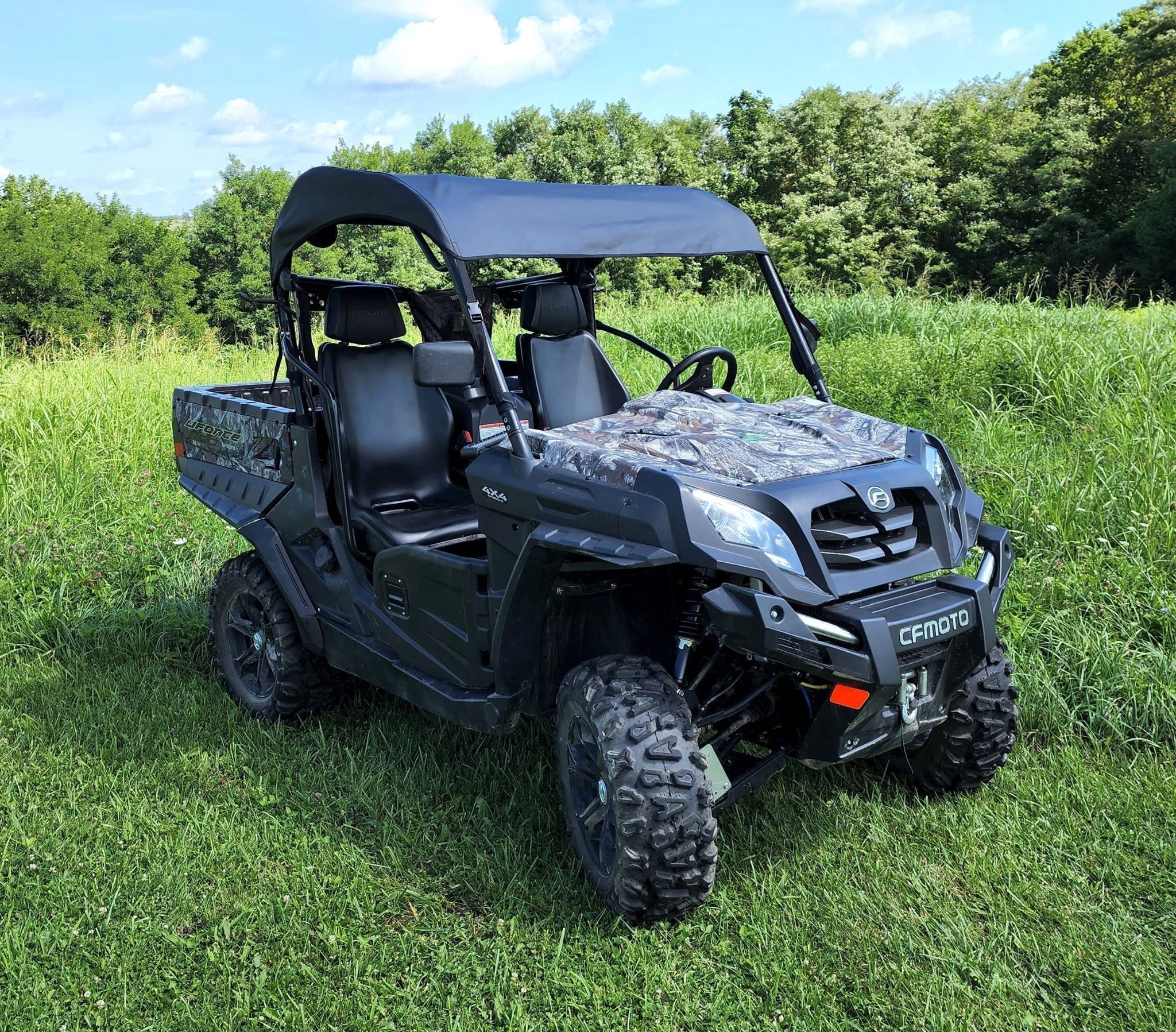 Photo of CFMoto Uforce 500/800 - Soft Top for Hard Windshield by 3 Star UTV - Premium Enclosures for UTVs / Side by Sides