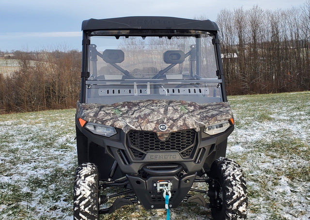 Photo of CFMoto UForce 600 - 2 Pc Scratch-Resistant Windshield with Vent and Clamp Options by 3 Star UTV - Premium Windshields for UTVs / Side by Sides