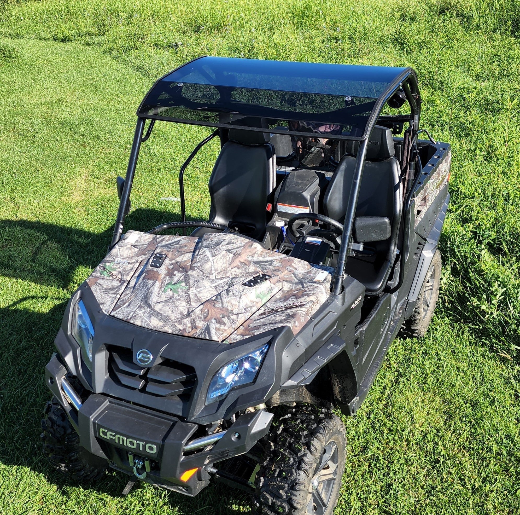 Photo of CFMoto UForce 500/800 - 2 Piece Polycarbonate Roof w/Tint Option by 3 Star UTV - Premium Windshields for UTVs / Side by Sides