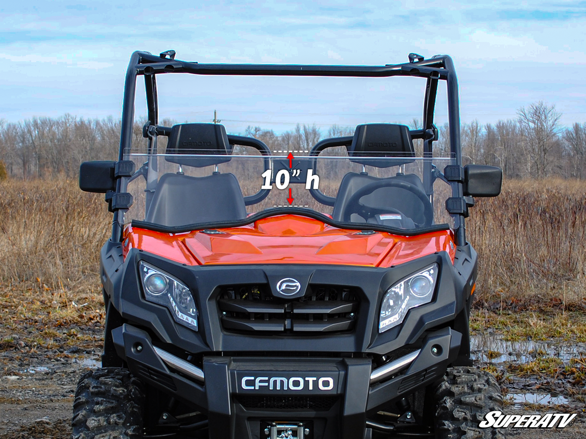 Photo of SuperATV CFMOTO UForce 800 Scratch Resistant Half Windshield by SuperATV - Premium Windshields for UTVs / Side by Sides