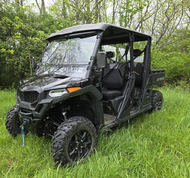 Photo of CFMoto UForce 800 XL- 2 Pc General-Purpose Windshield with Vent and Clamp Options by 3 Star UTV - Premium Windshields for UTVs / Side by Sides