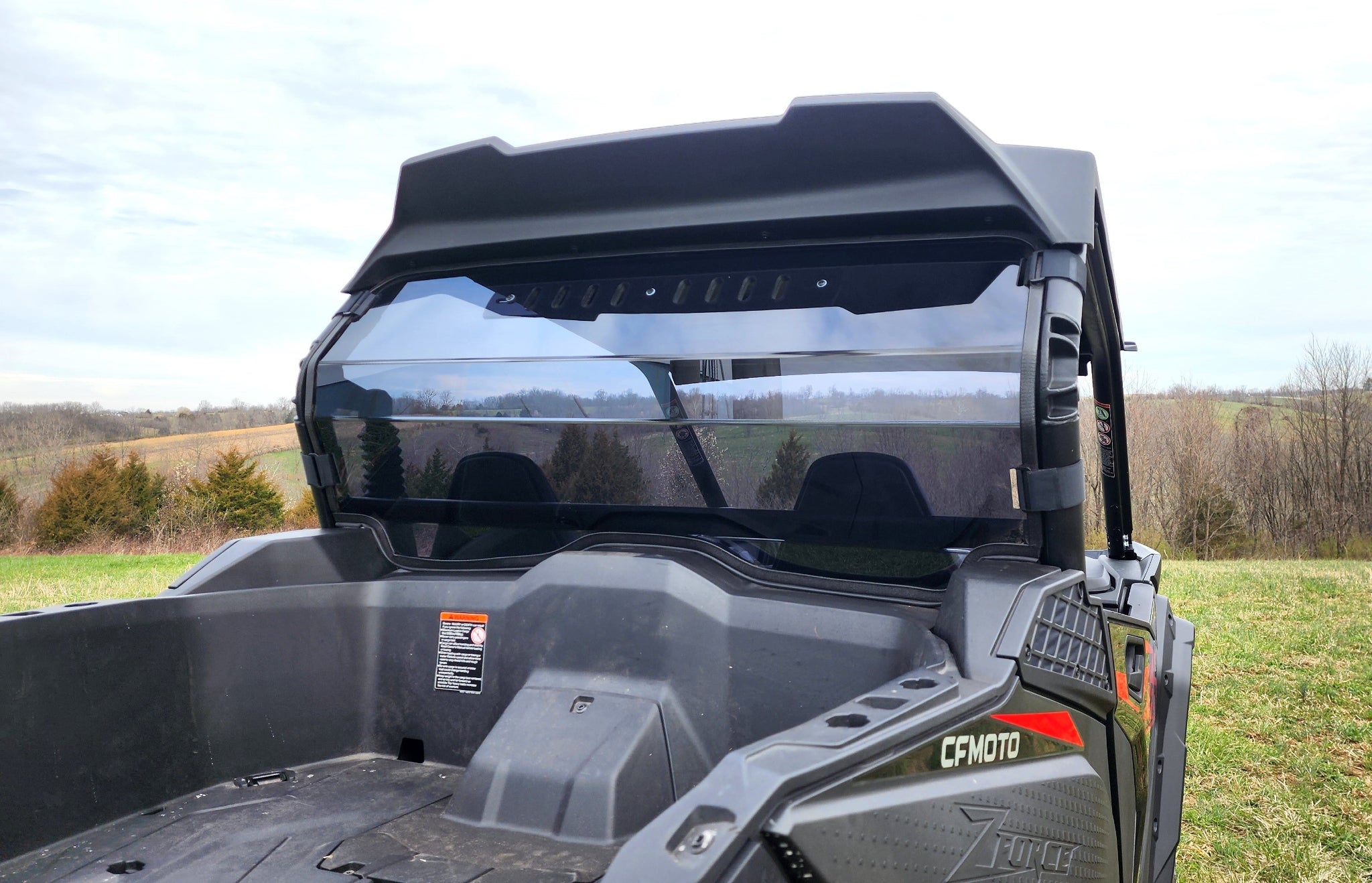 Photo of CFMoto ZForce 800 Trail/950 Sport & Trail - 1 Piece Lexan Back Panel by 3 Star UTV - Premium Windshields for UTVs / Side by Sides
