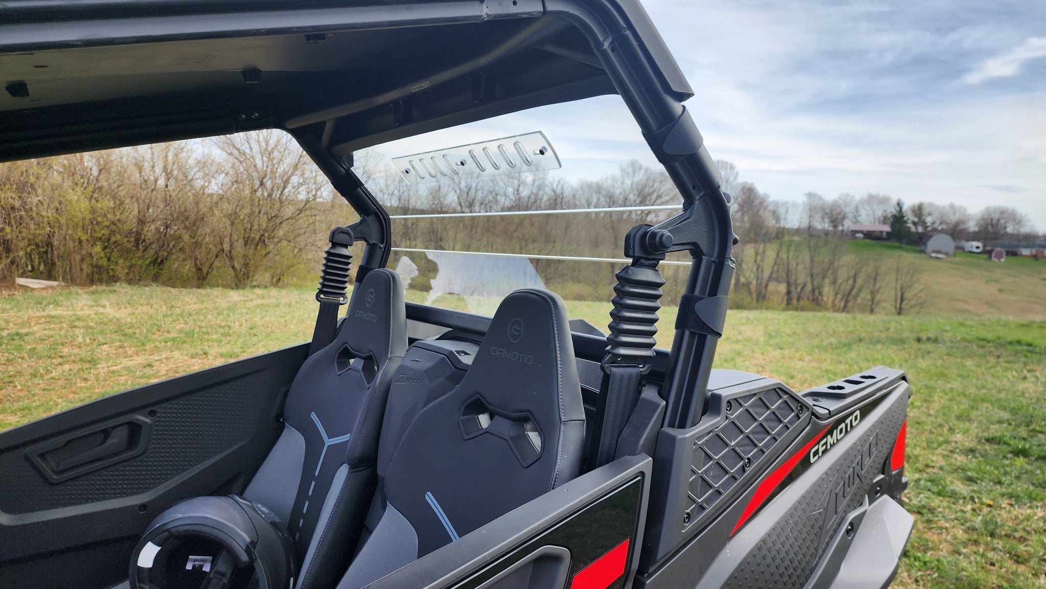 Photo of CFMoto ZForce 800 Trail/950 Sport & Trail - 1 Piece Lexan Back Panel by 3 Star UTV - Premium Windshields for UTVs / Side by Sides