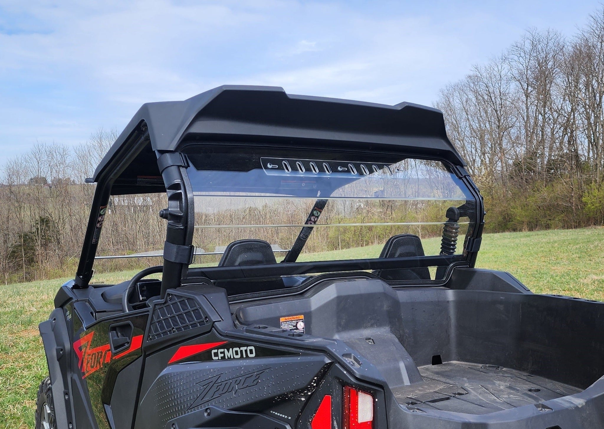 Photo of CFMoto ZForce 800 Trail/950 Sport & Trail - 1 Piece Lexan Back Panel by 3 Star UTV - Premium Windshields for UTVs / Side by Sides