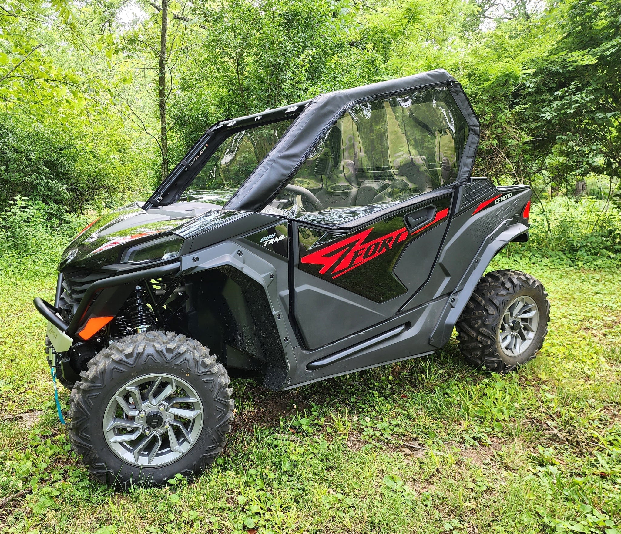 Photo of CFMoto ZForce 800 Trail/950 Trail & Sport - Door/Rear Window Combo (Upper Doors) by 3 Star UTV - Premium Enclosures for UTVs / Side by Sides