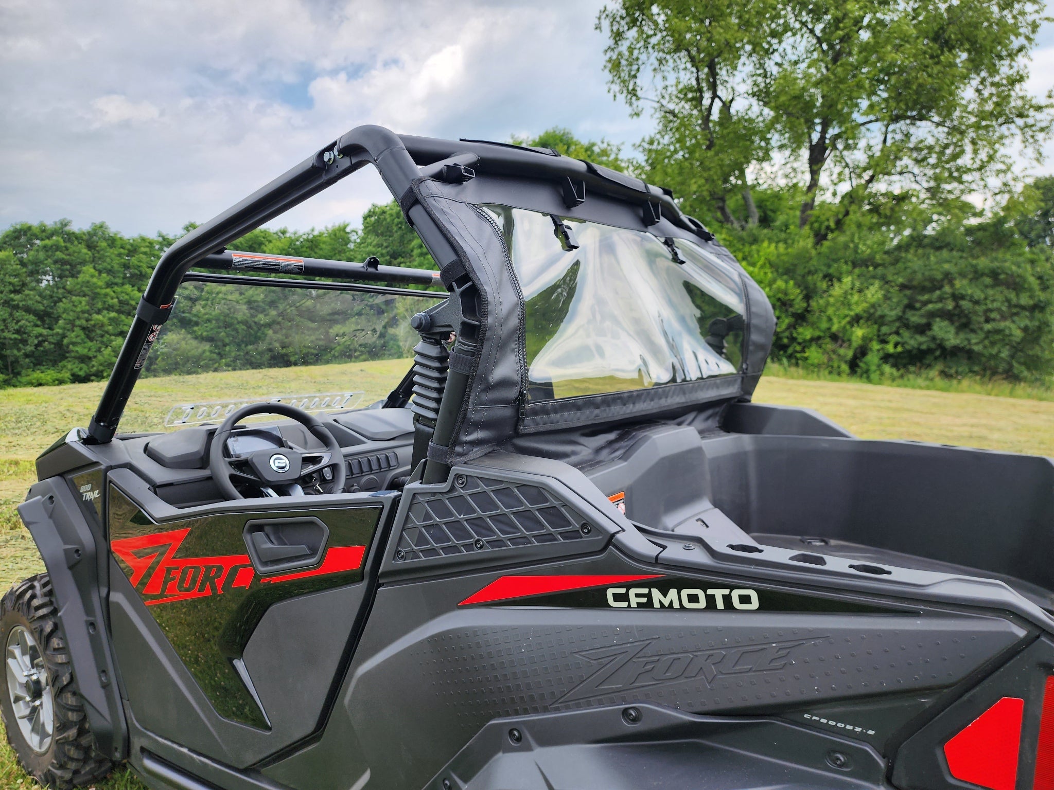 Photo of CFMoto ZForce 800 Trail/950 Trail & Sport - Soft Back Panel by 3 Star UTV - Premium Enclosures for UTVs / Side by Sides