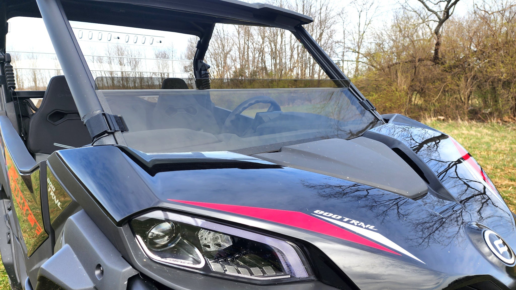Photo of CFMoto ZForce 800 Trail/950 Trail & Sport - Tinted Half Windshield by 3 Star UTV - Premium Windshields for UTVs / Side by Sides