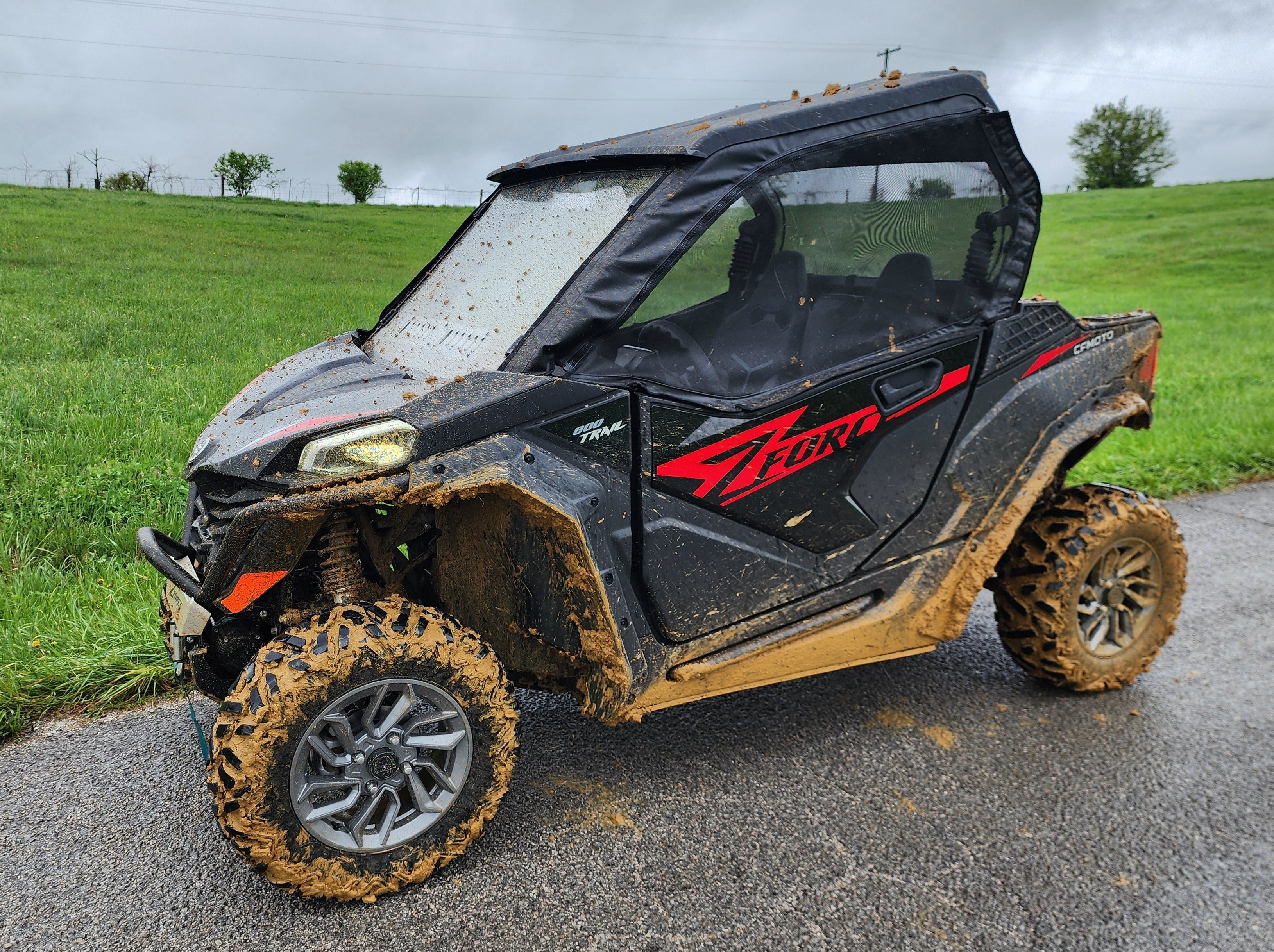 Photo of CFMoto ZForce 800 Trail/950 Trail & Sport - Upper Doors with Mesh Windows by 3 Star UTV - Premium Enclosures for UTVs / Side by Sides
