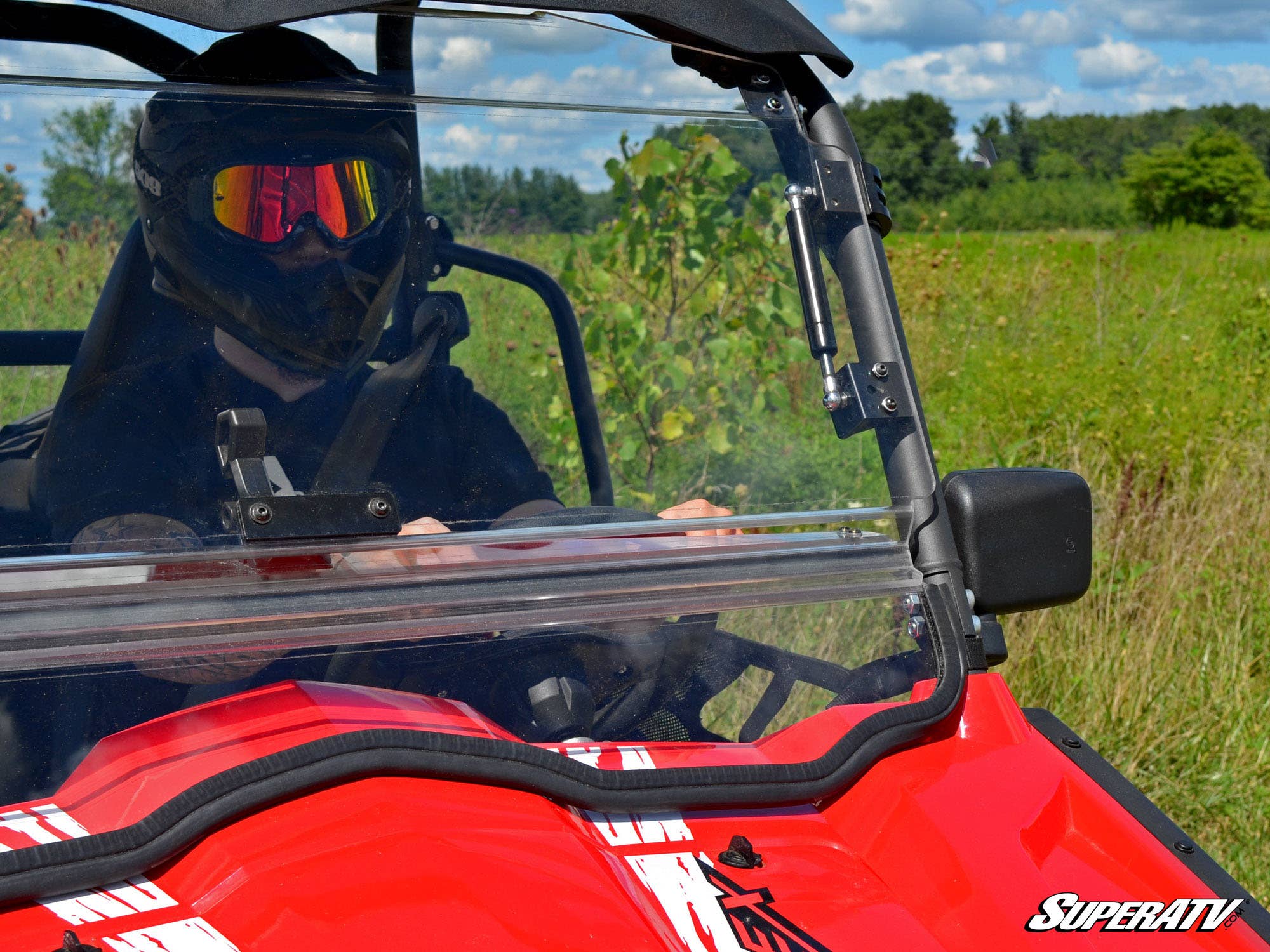 Photo of SuperATV CFMOTO ZForce Scratch Resistant Flip Windshield by SuperATV - Premium Windshields for UTVs / Side by Sides