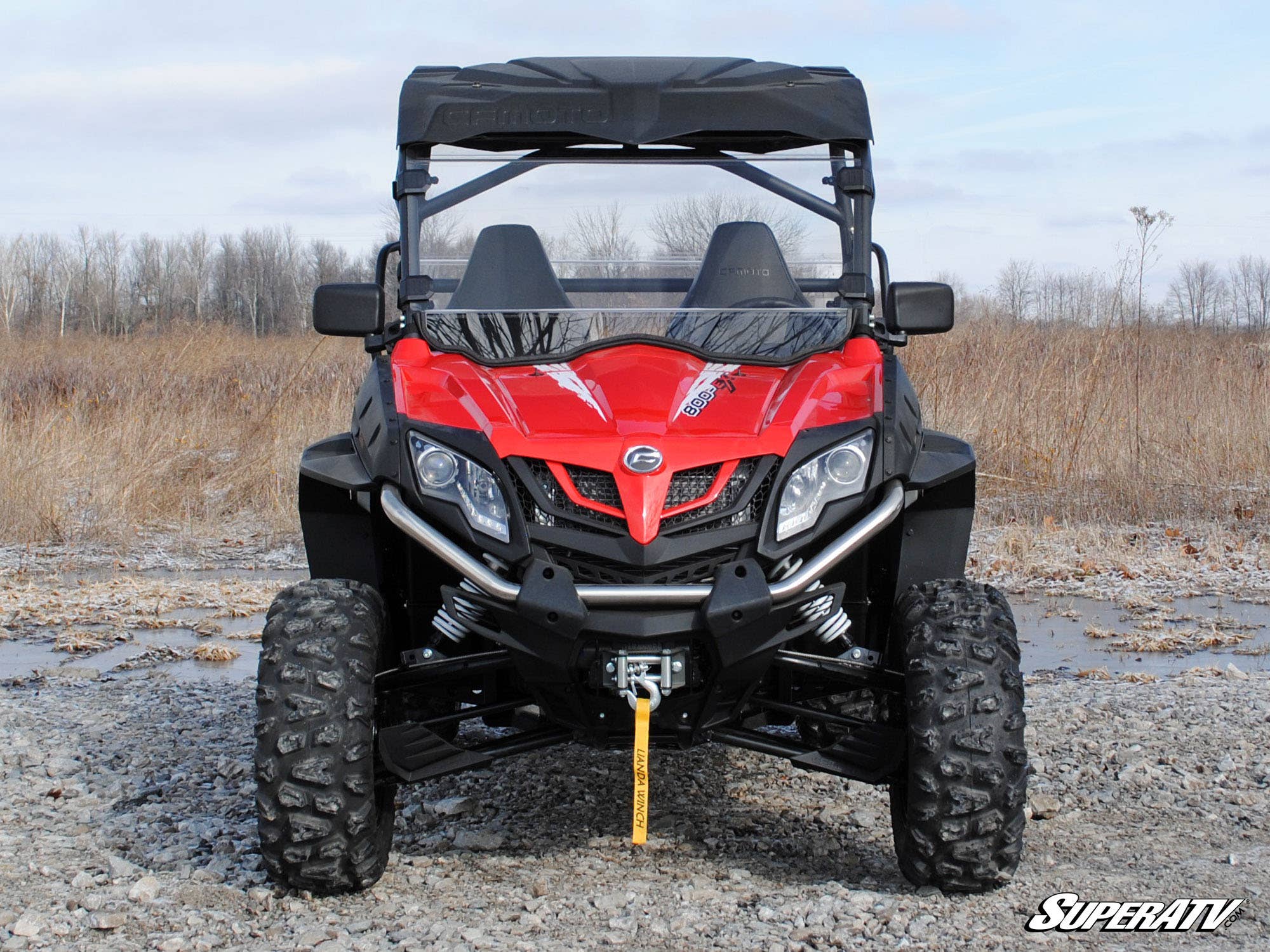 Photo of SuperATV CFMOTO ZForce 500 Scratch Resistant Full Windshield by SuperATV - Premium Windshields for UTVs / Side by Sides