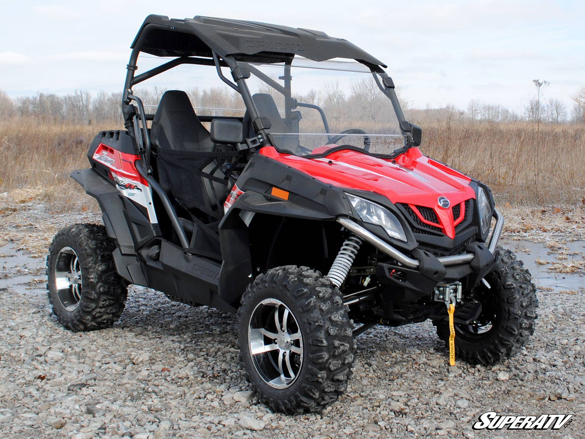 Photo of SuperATV CFMOTO ZForce 500 Scratch Resistant Full Windshield by SuperATV - Premium Windshields for UTVs / Side by Sides