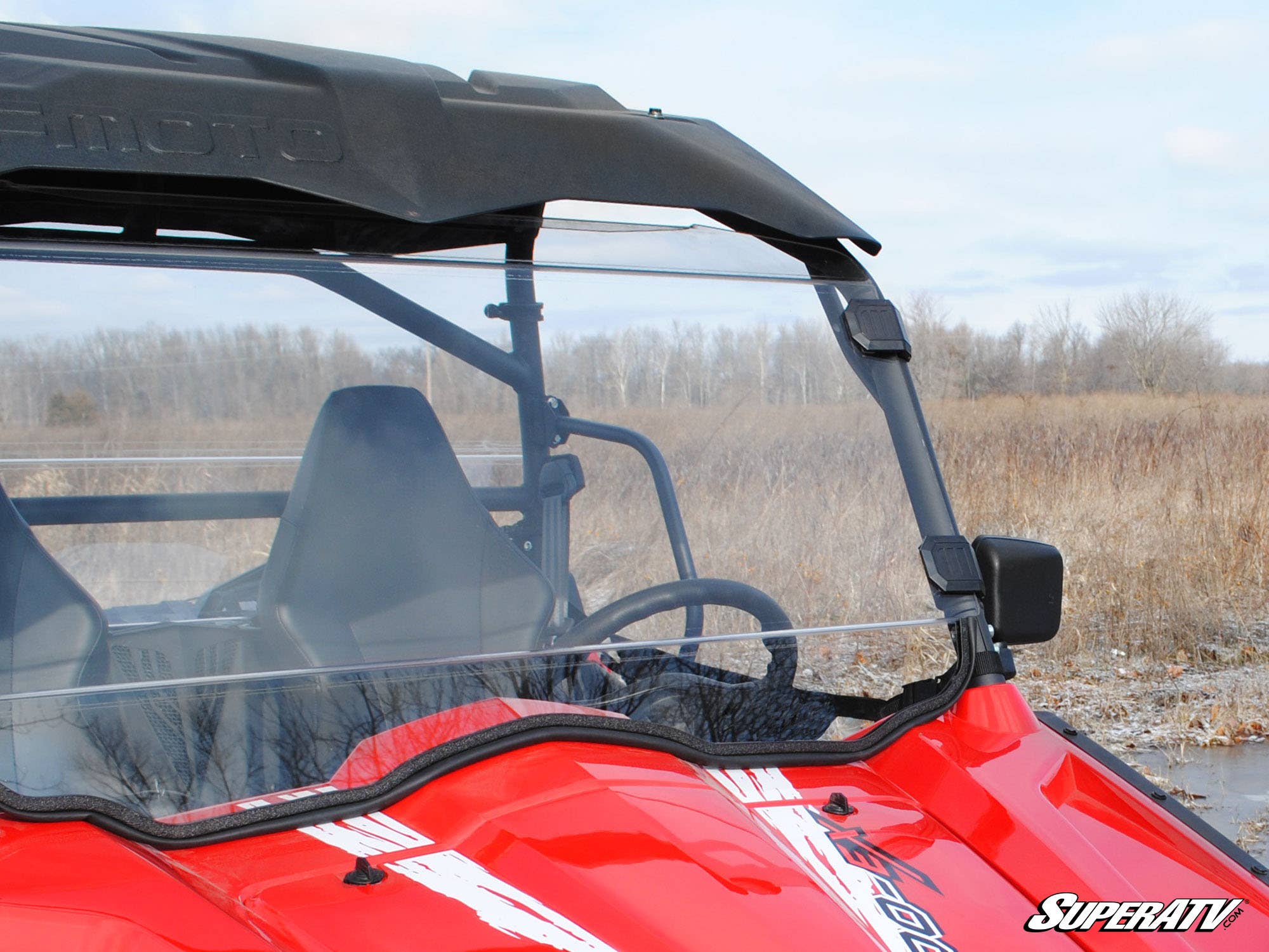 Photo of SuperATV CFMOTO ZForce 500 Scratch Resistant Full Windshield by SuperATV - Premium Windshields for UTVs / Side by Sides