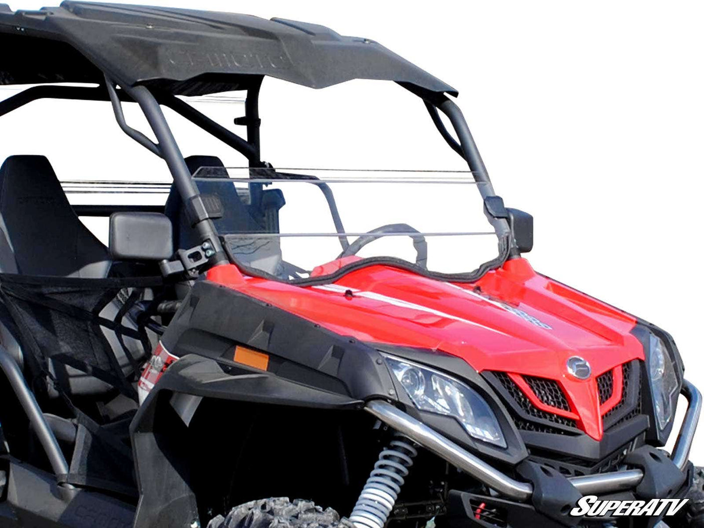 Photo of SuperATV CFMOTO ZForce 800 Scratch-Resistant Half Windshield by SuperATV - Premium Windshields for UTVs / Side by Sides