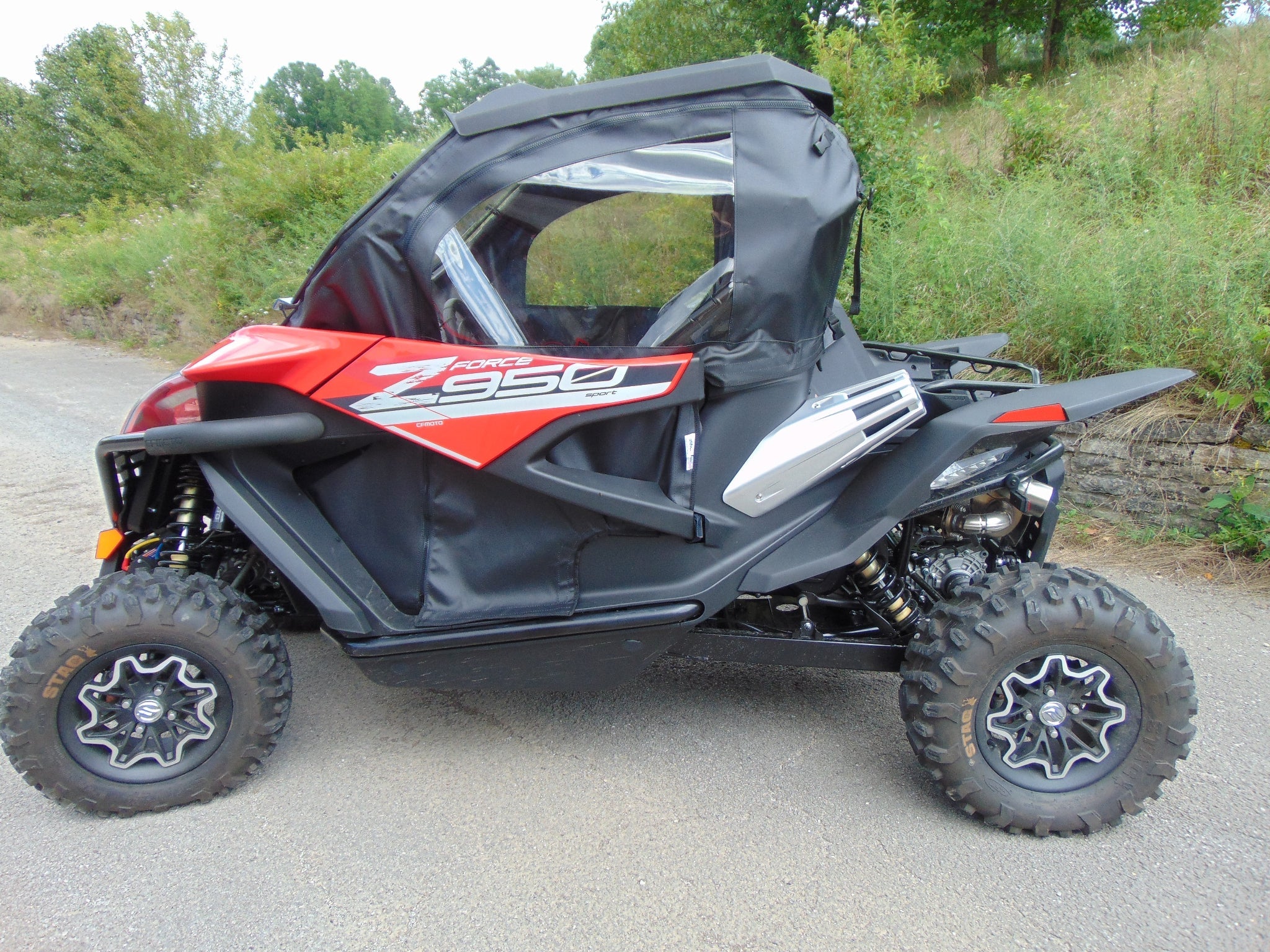 Photo of CFMoto ZForce 950 - CAMO Door/Rear Window Combo (Full Doors) by 3 Star UTV - Premium Enclosures for UTVs / Side by Sides