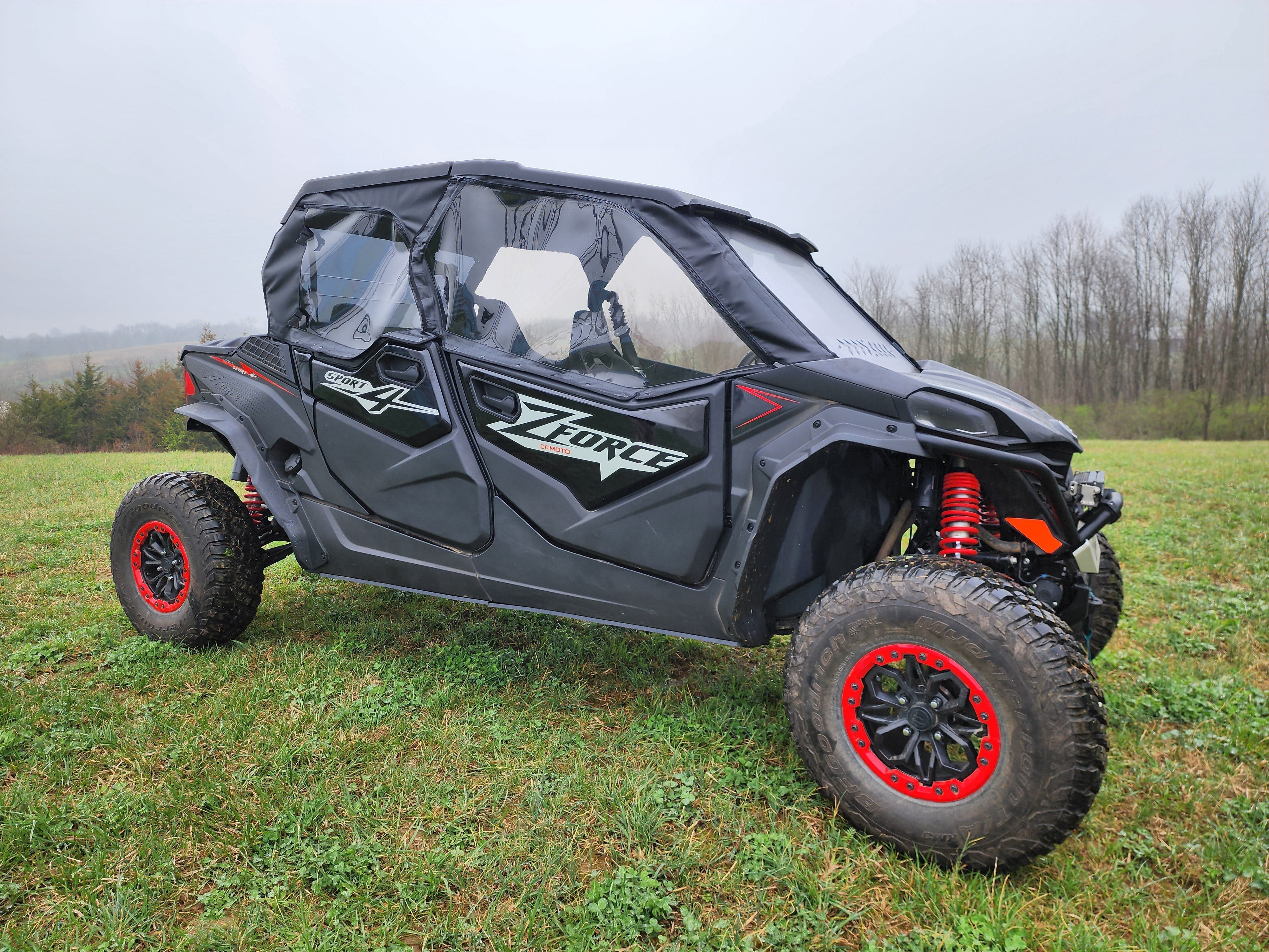 Photo of CFMoto ZForce 950 Sport 4 - Upper Doors (Front & Rear)/Rear Panel Combo by 3 Star UTV - Premium Enclosures for UTVs / Side by Sides