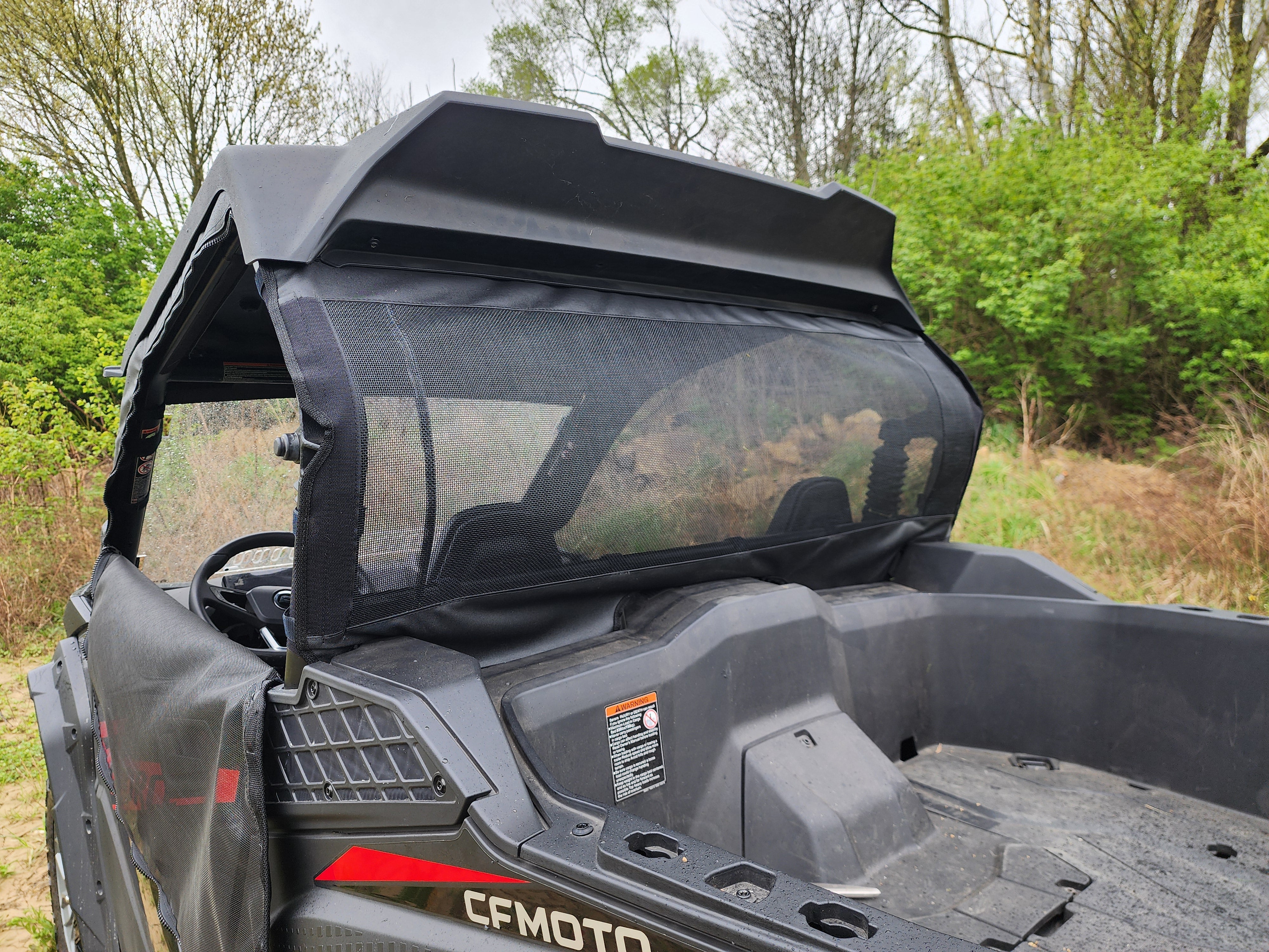 Photo of CFMoto ZForce Sport 4 - Rear Panel with Mesh Windows by 3 Star UTV - Premium Enclosures for UTVs / Side by Sides
