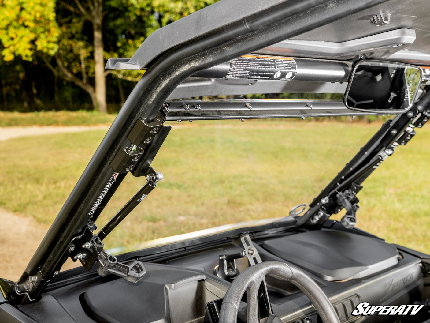 Photo of SuperATV CFMOTO ZForce 950 Sport Scratch-Resistant Flip Windshield by SuperATV - Premium Windshields for UTVs / Side by Sides