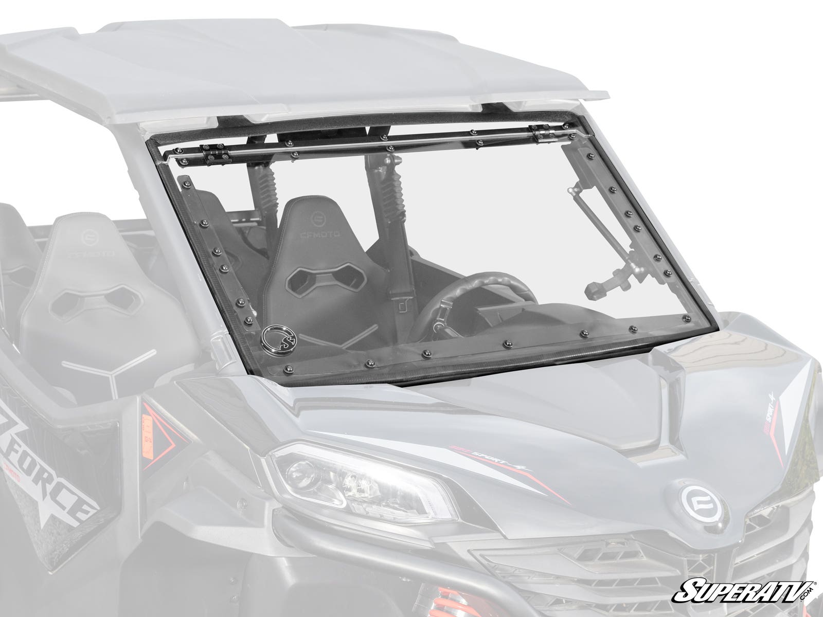 Photo of SuperATV CFMOTO ZForce 950 Trail Scratch-Resistant Flip Windshield by SuperATV - Premium Windshields for UTVs / Side by Sides