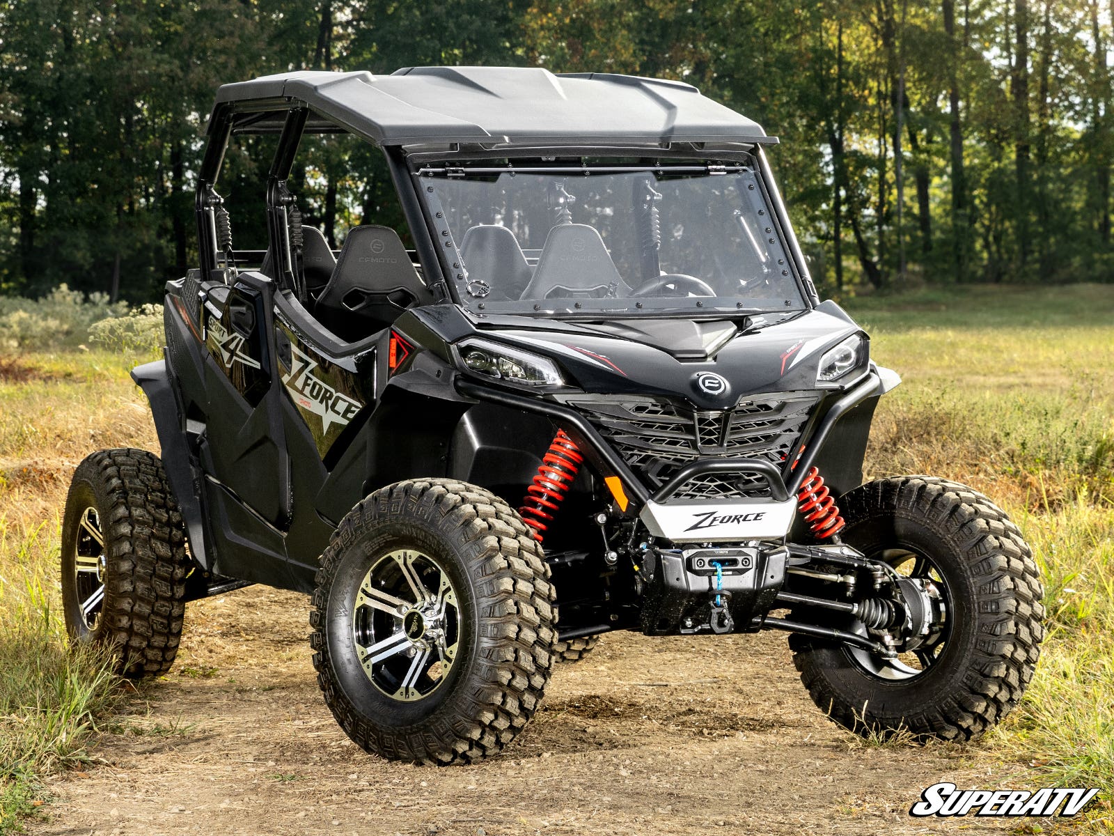 Photo of SuperATV CFMOTO ZForce 950 Trail Scratch-Resistant Flip Windshield by SuperATV - Premium Windshields for UTVs / Side by Sides