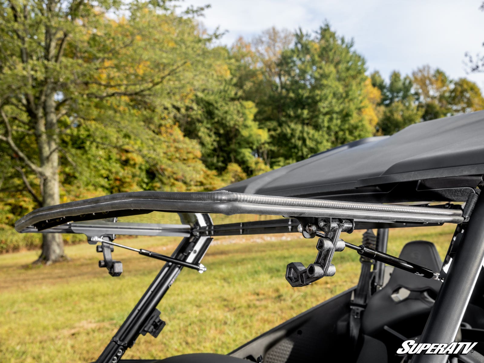 Photo of SuperATV CFMOTO ZForce 950 Trail Scratch-Resistant Flip Windshield by SuperATV - Premium Windshields for UTVs / Side by Sides
