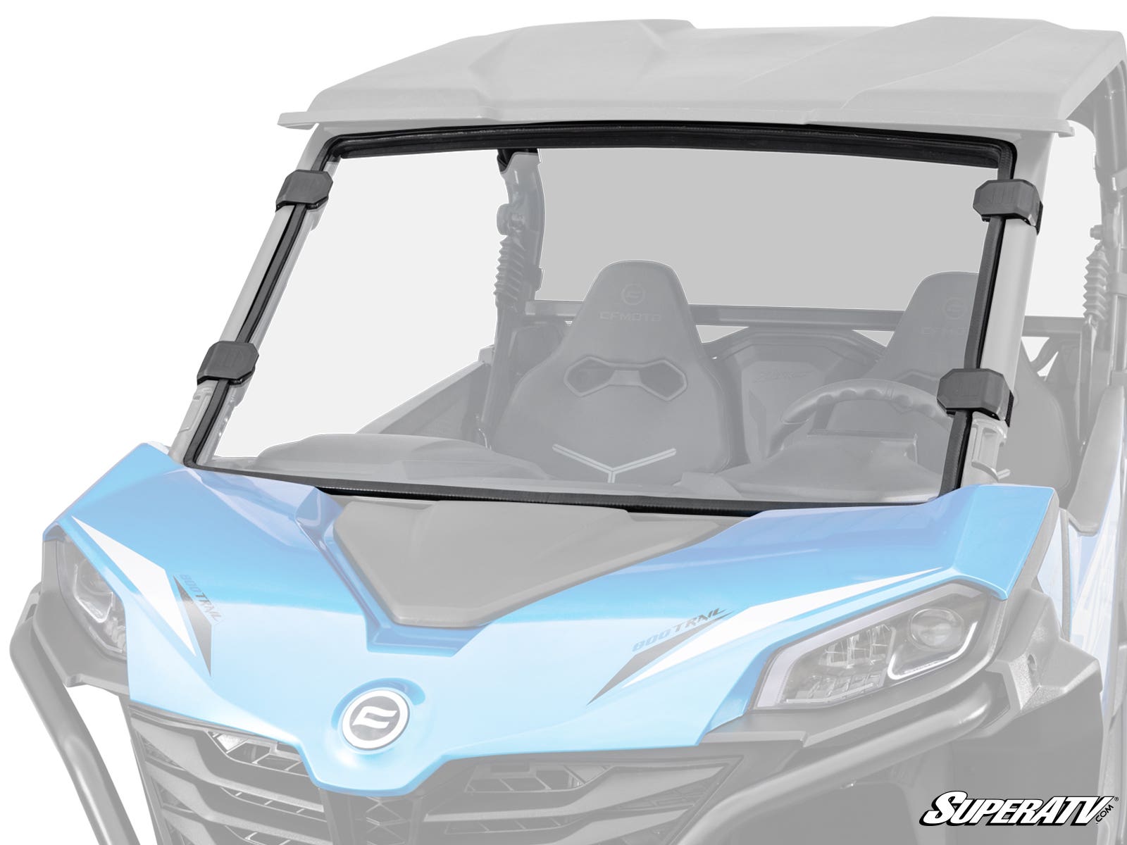 Photo of SuperATV CFMOTO ZForce 950 Trail Scratch Resistant Full Windshield by SuperATV - Premium Windshields for UTVs / Side by Sides