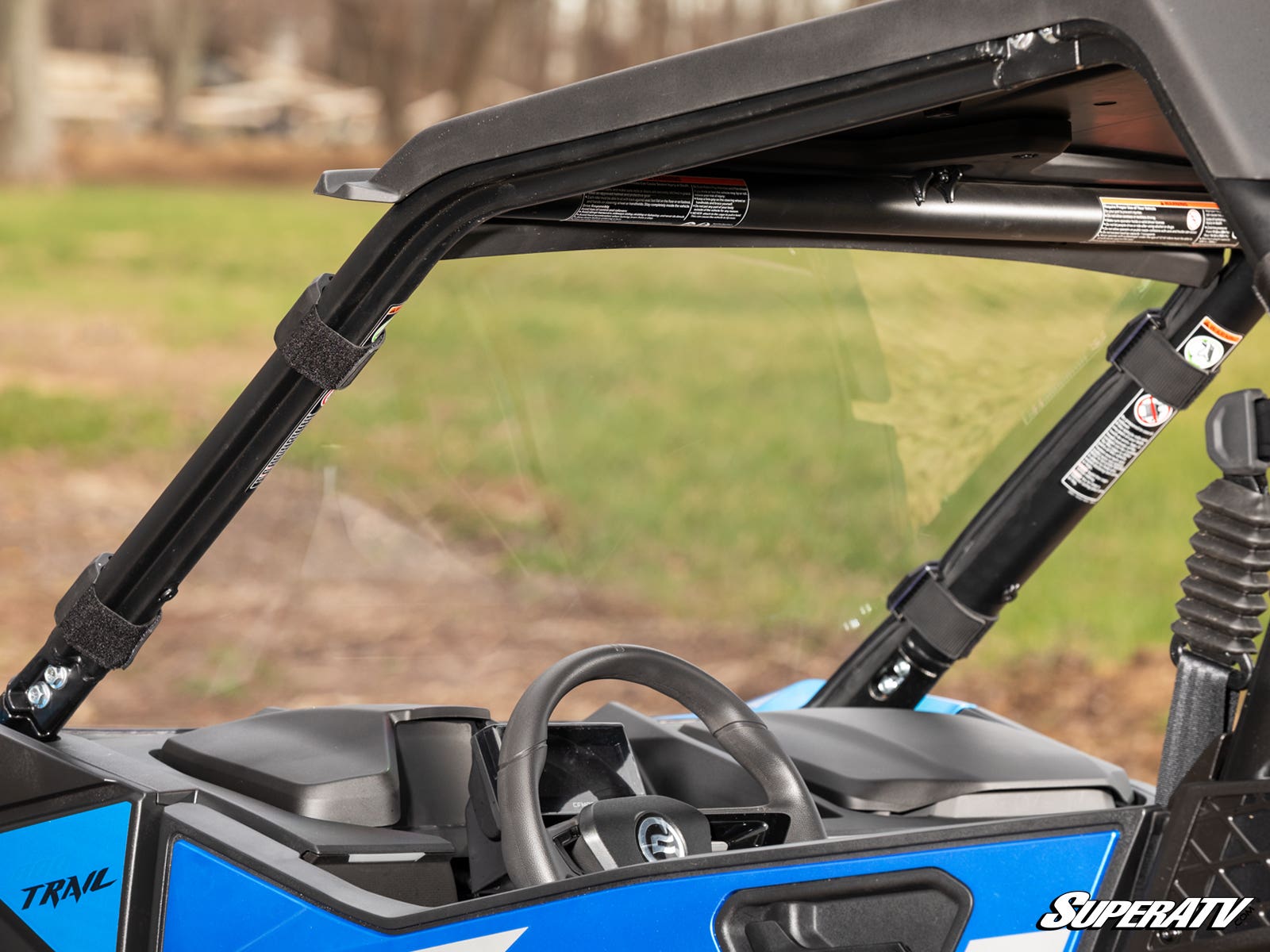 Photo of SuperATV CFMOTO ZForce 950 Sport Scratch Resistant Full Windshield by SuperATV - Premium Windshields for UTVs / Side by Sides