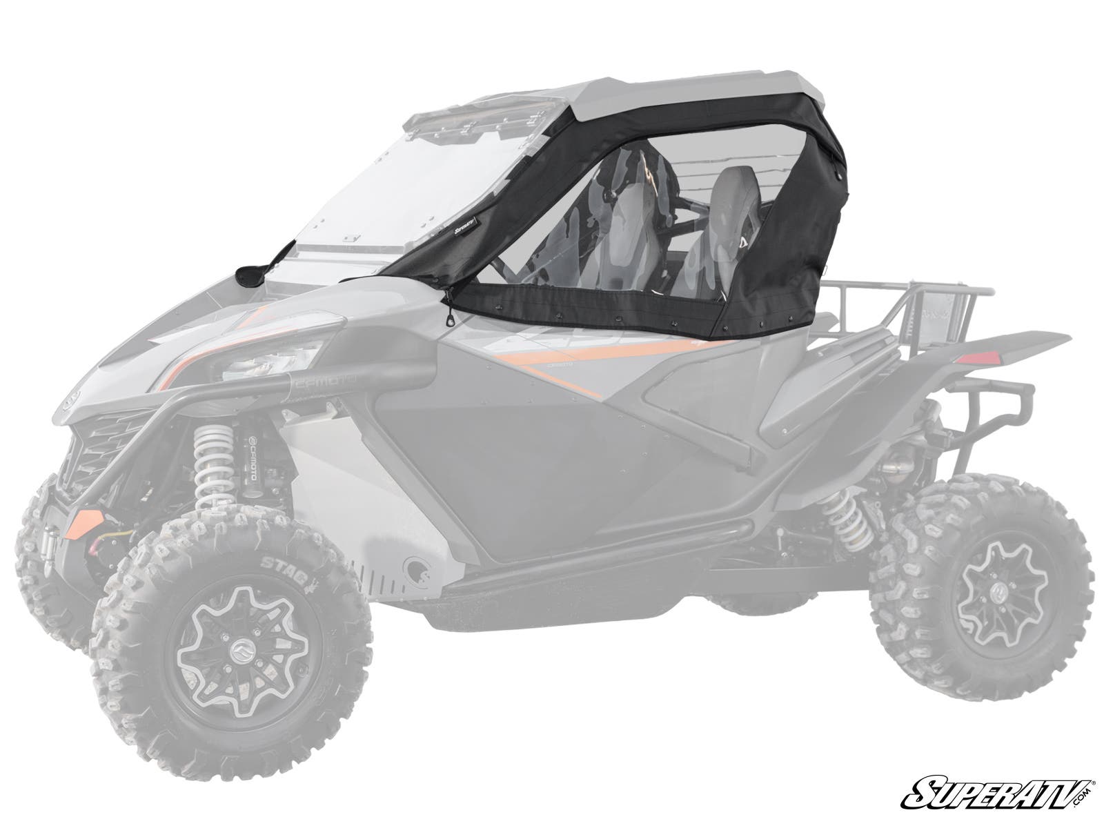 Photo of SuperATV CFMOTO ZForce 950 Primal Soft Cab Enclosure Upper Doors by SuperATV - Premium Cab Enclosures for UTVs / Side by Sides