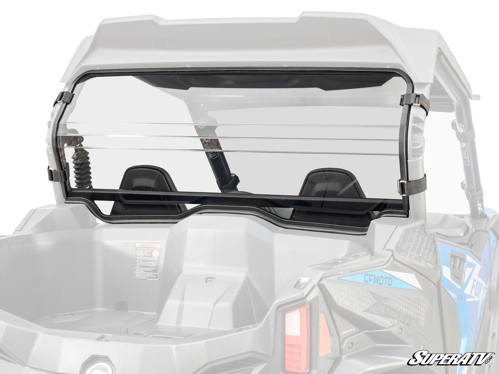 Photo of SuperATV CFMOTO ZForce 800 Trail Rear Windshield by SuperATV - Premium Windshields for UTVs / Side by Sides