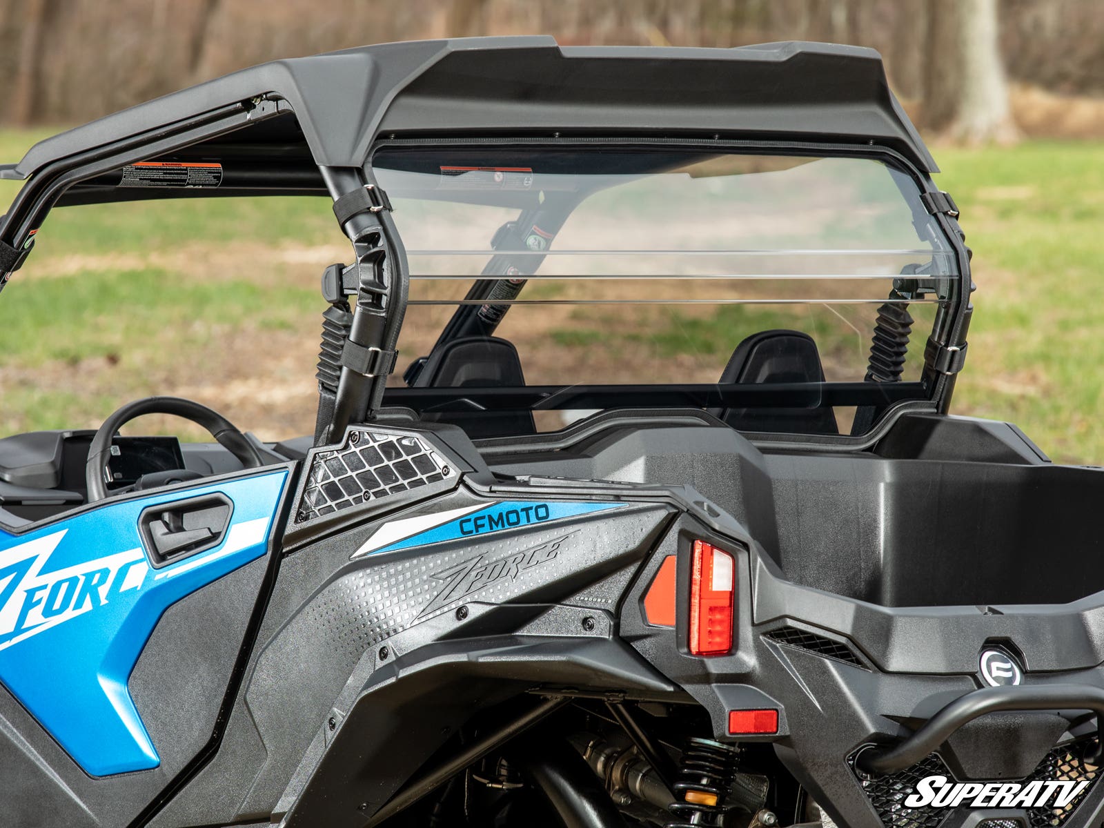 Photo of SuperATV CFMOTO ZForce 800 Trail Rear Windshield by SuperATV - Premium Windshields for UTVs / Side by Sides