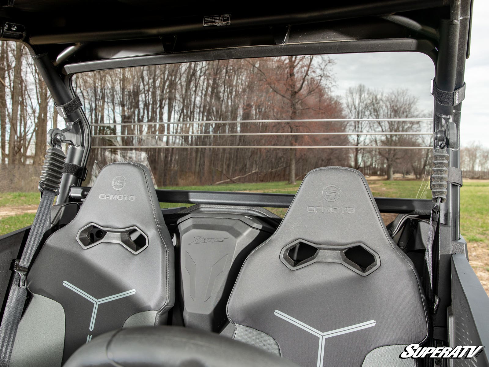 Photo of SuperATV CFMOTO ZForce 800 Trail Rear Windshield by SuperATV - Premium Windshields for UTVs / Side by Sides