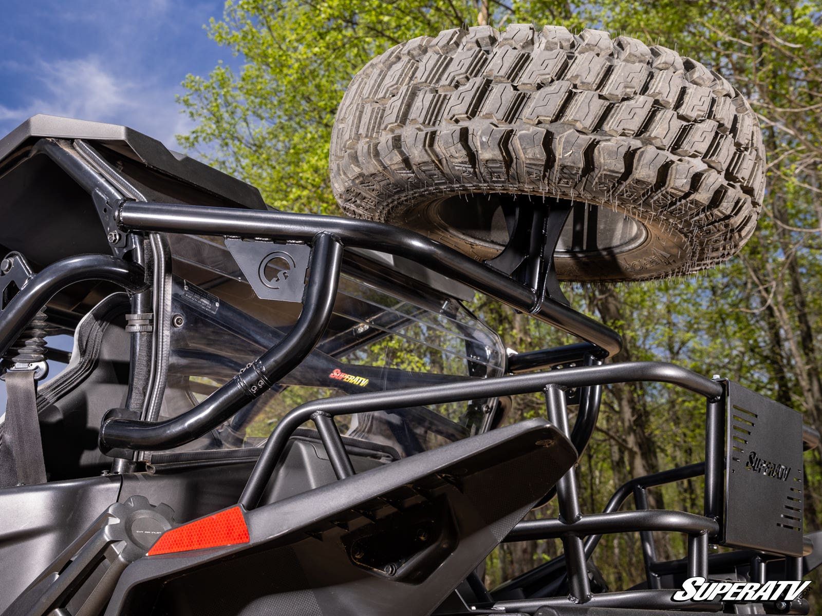 Photo of SuperATV CFMOTO ZForce 950 Spare Tire Carrier by SuperATV - Premium Mounts for UTVs / Side by Sides