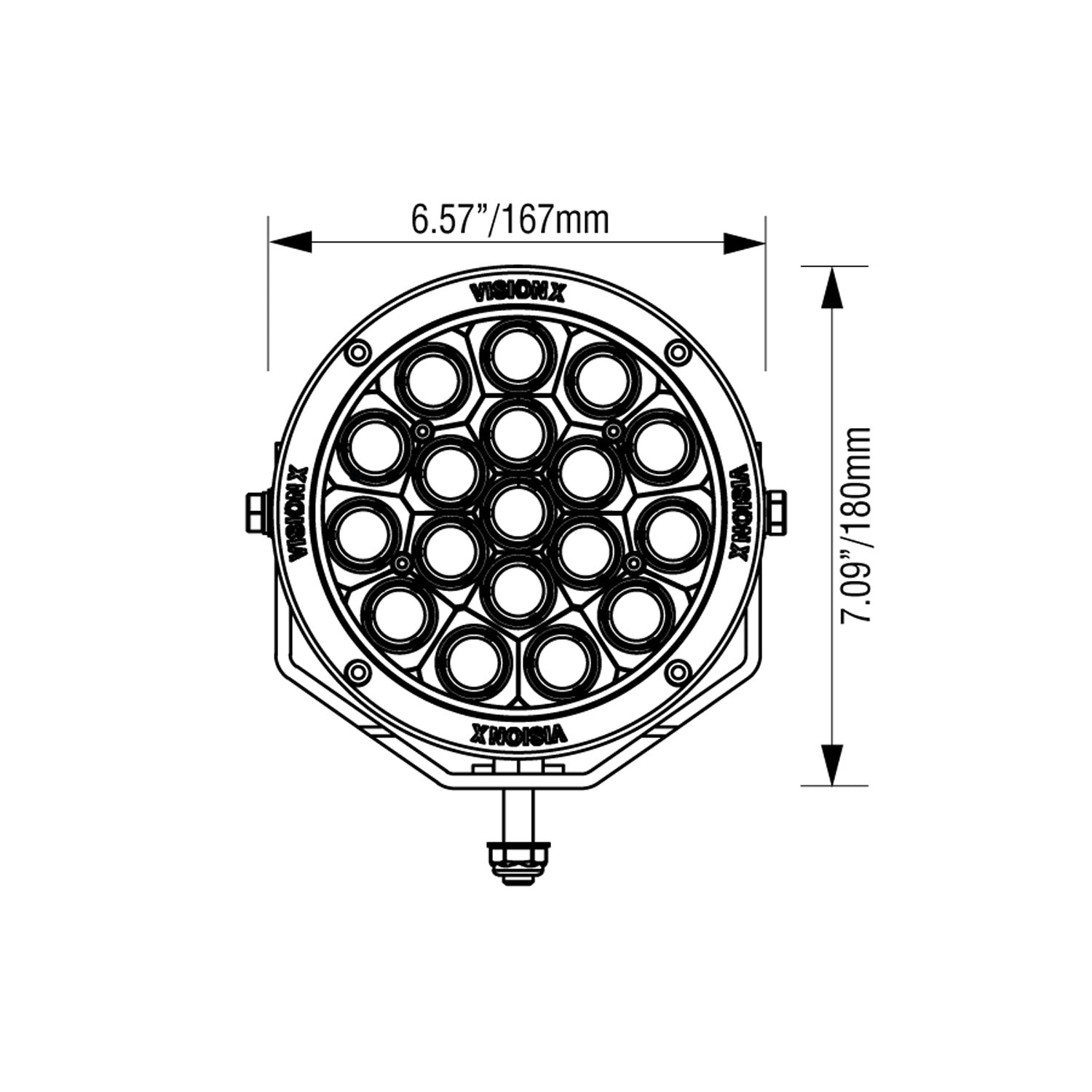Photo of 6.7" CG2 Multi LED Light Cannon Kit by Vision X Off-Road - Premium LED Driving Light for UTVs / Side by Sides
