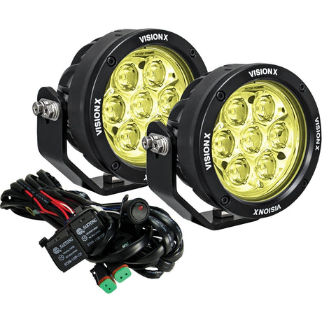Photo of 4.7" Round CG2 SAE Multi-LED Light Cannon Kit by Vision X Off-Road - Premium Vehicle Accent Light for UTVs / Side by Sides