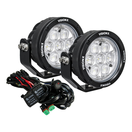 Photo of 4.7" Round CG2 SAE Multi-LED Light Cannon Kit by Vision X Off-Road - Premium Vehicle Accent Light for UTVs / Side by Sides