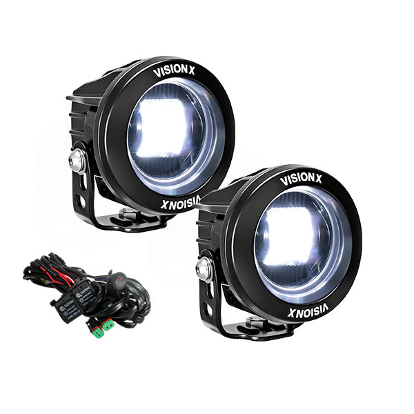 Photo of 3.7" Round CG2 SAE LED Light Cannon Kit by Vision X Off-Road - Premium Vehicle Accent Light for UTVs / Side by Sides