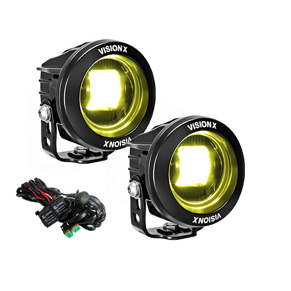 Photo of 3.7" Round CG2 SAE LED Light Cannon Kit by Vision X Off-Road - Premium Vehicle Accent Light for UTVs / Side by Sides