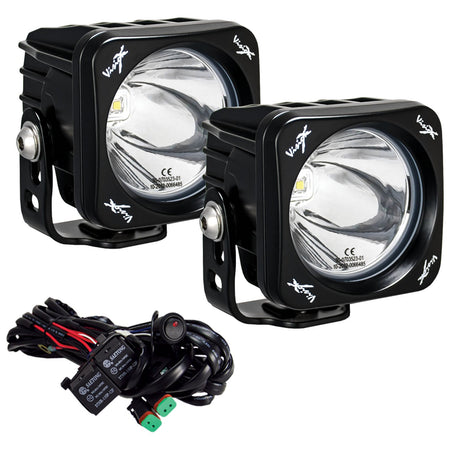 Photo of 3" Square CG2 Single LED Light Cannon Kit by Vision X Off-Road - Premium Light Pods for UTVs / Side by Sides