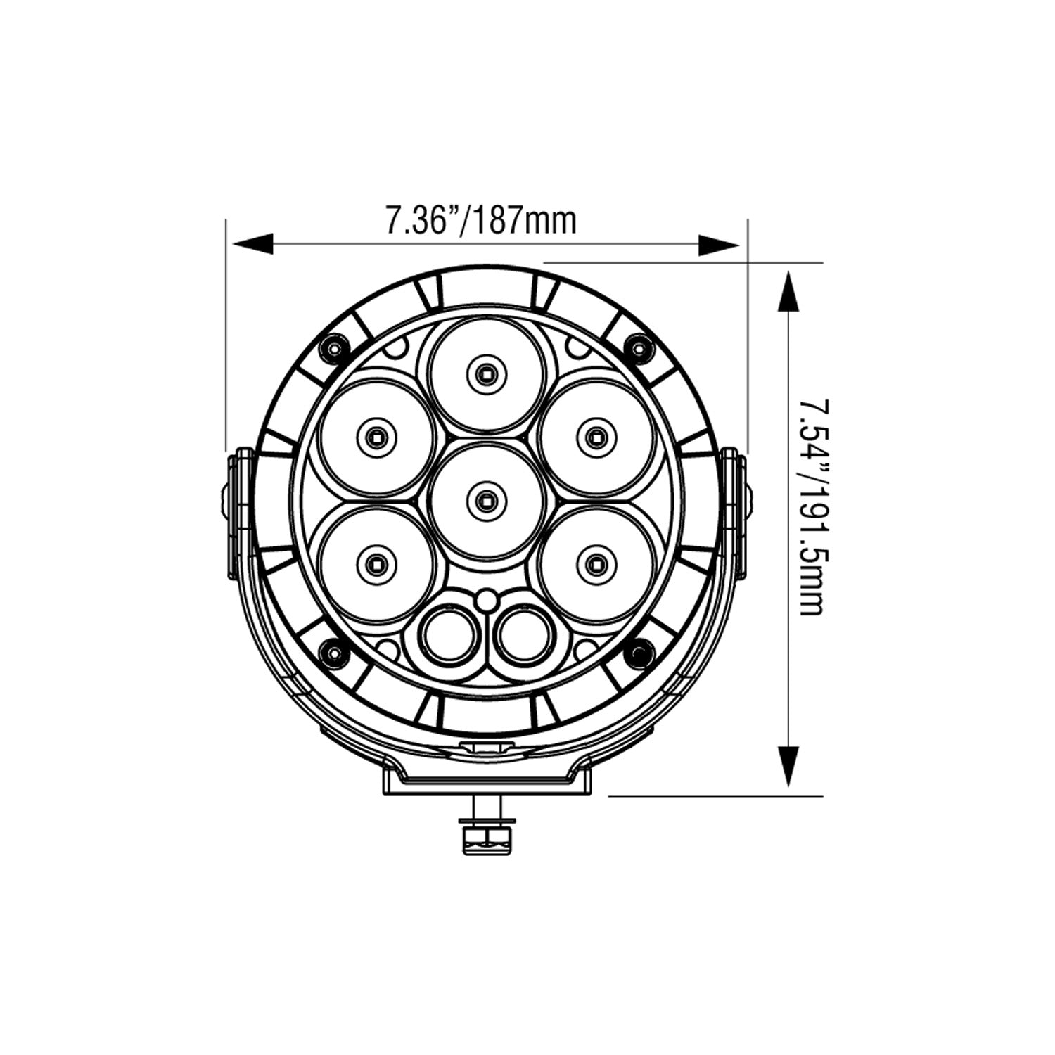 Photo of 6.7" ADV Light Cannon Kit by Vision X Off-Road - Premium LED Driving Light for UTVs / Side by Sides