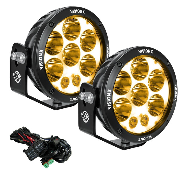 Photo of 6.7" ADV Light Cannon Kit With Amber Halo by Vision X Off-Road - Premium LED Driving Light for UTVs / Side by Sides