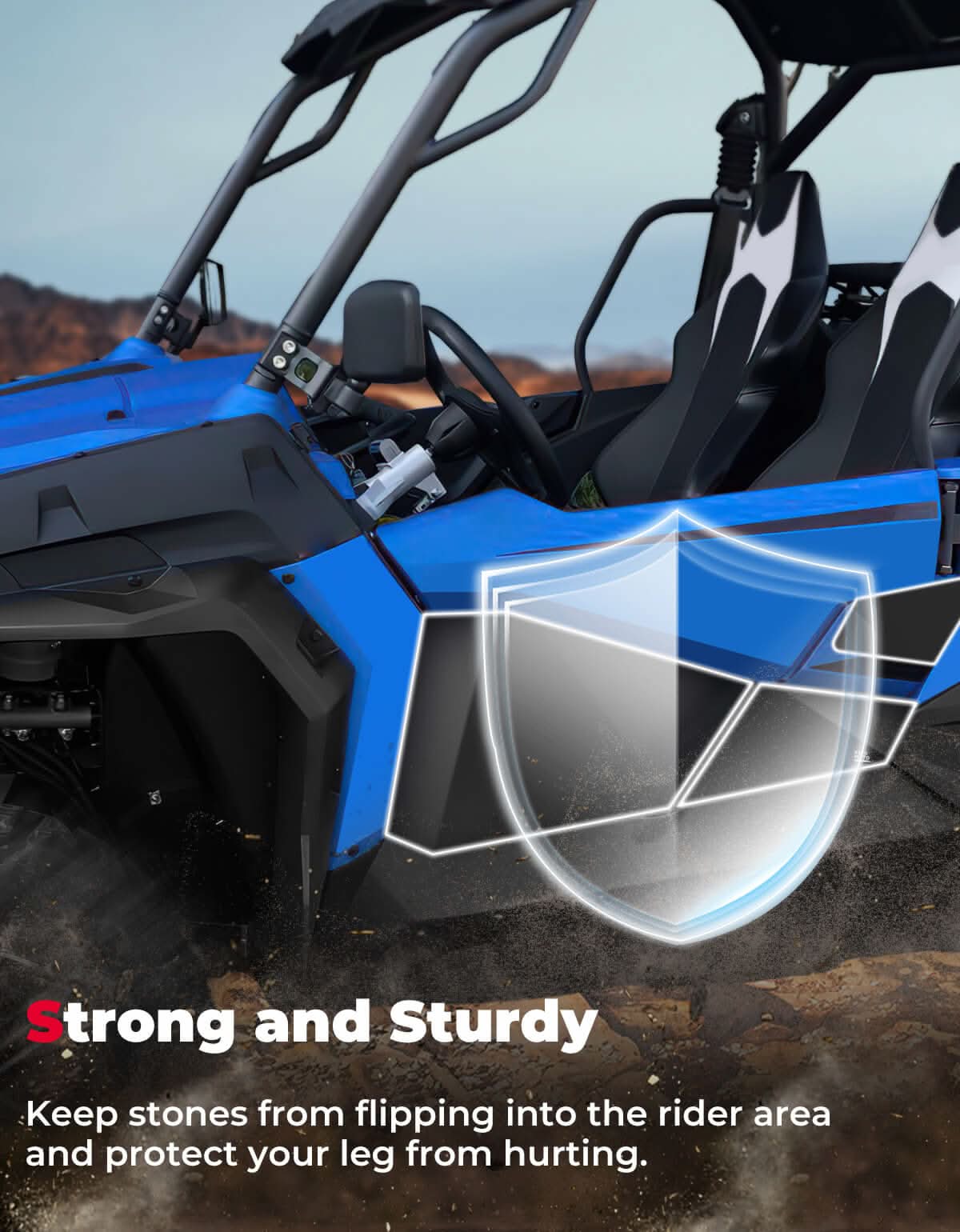Photo of Lower Doors Inserts for CFMOTO ZForce 500 | 800 | 1000 by Kemimoto - Premium for UTVs / Side by Sides