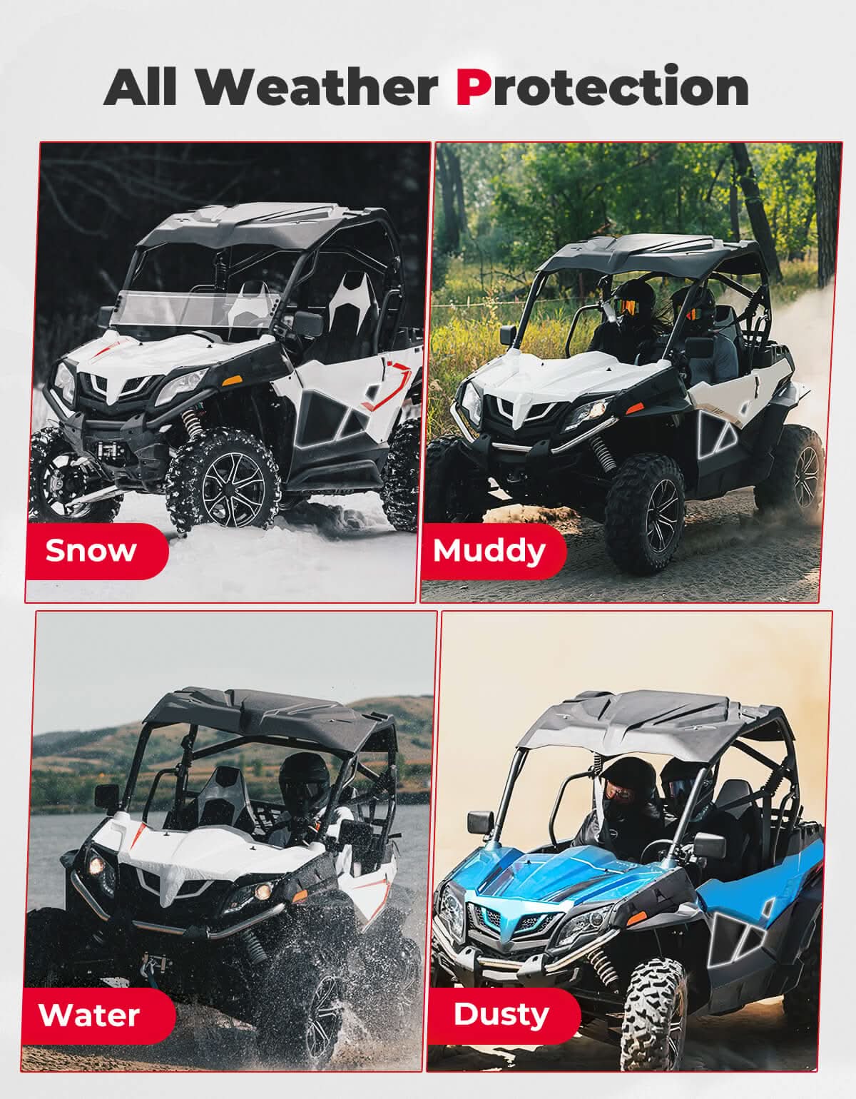 Photo of Lower Doors Inserts for CFMOTO ZForce 500 | 800 | 1000 by Kemimoto - Premium for UTVs / Side by Sides