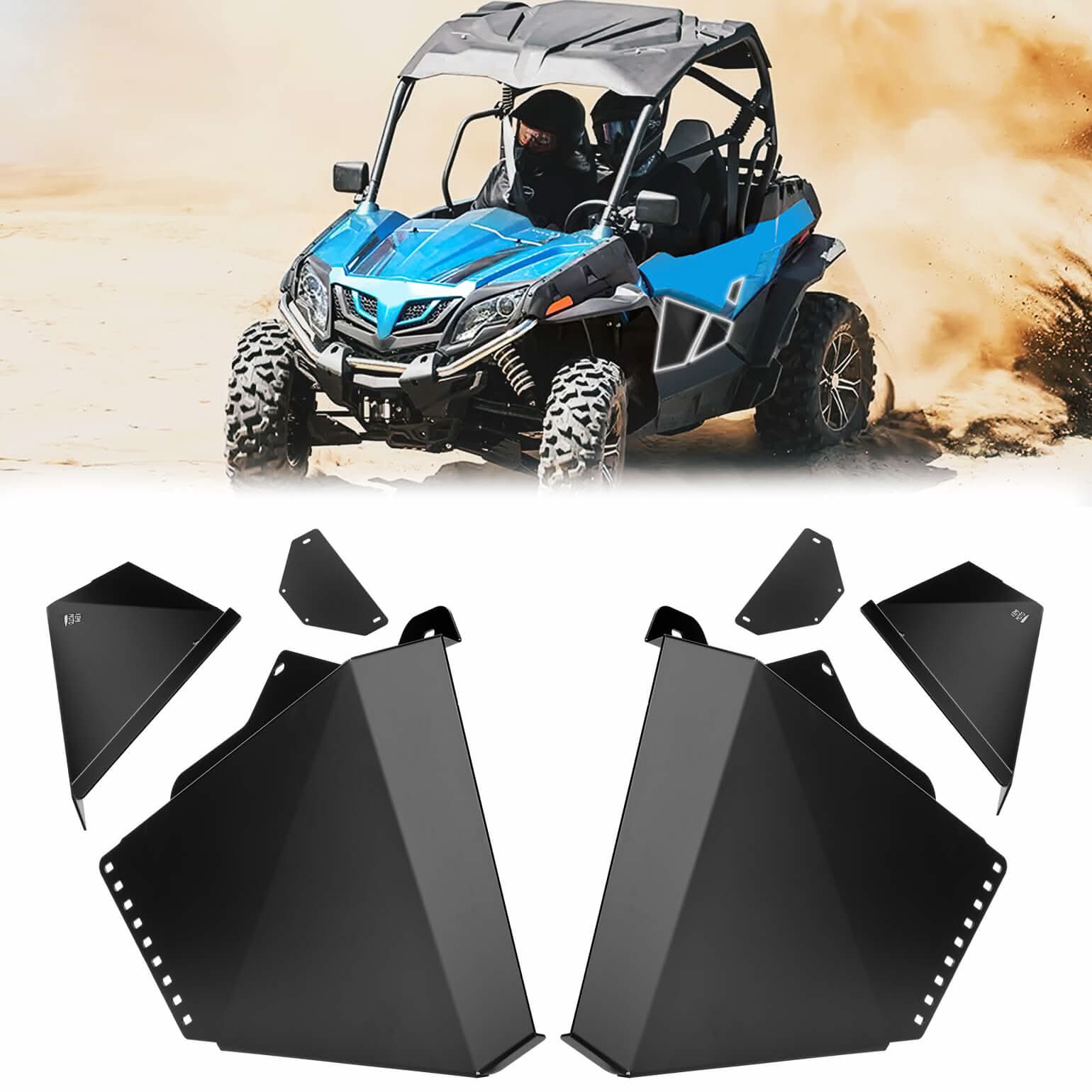 Photo of Lower Doors Inserts for CFMOTO ZForce 500 | 800 | 1000 by Kemimoto - Premium for UTVs / Side by Sides