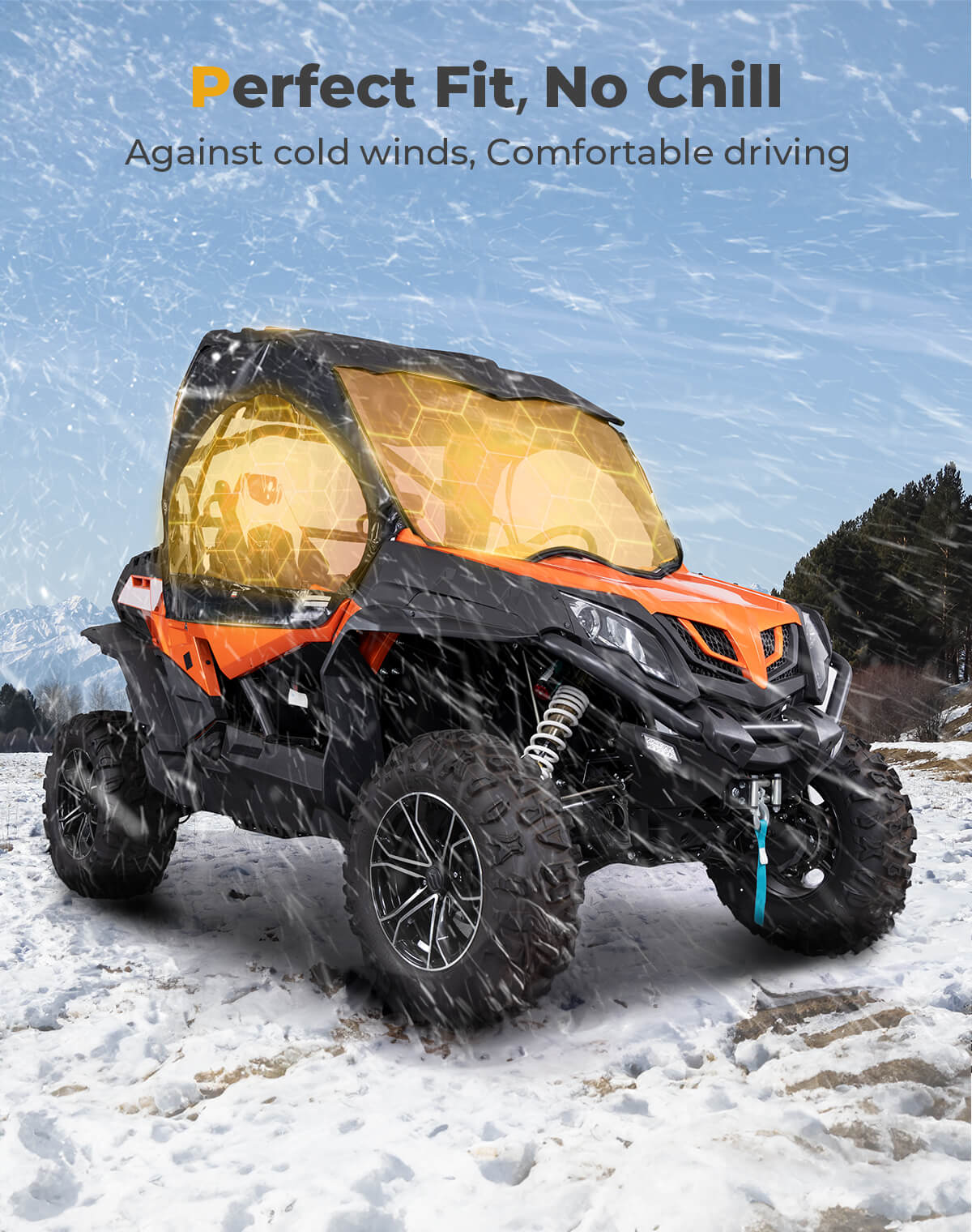 Photo of Soft Cab Enclosures for CFMOTO ZFORCE 500 | 800 | 1000 by Kemimoto - Premium for UTVs / Side by Sides