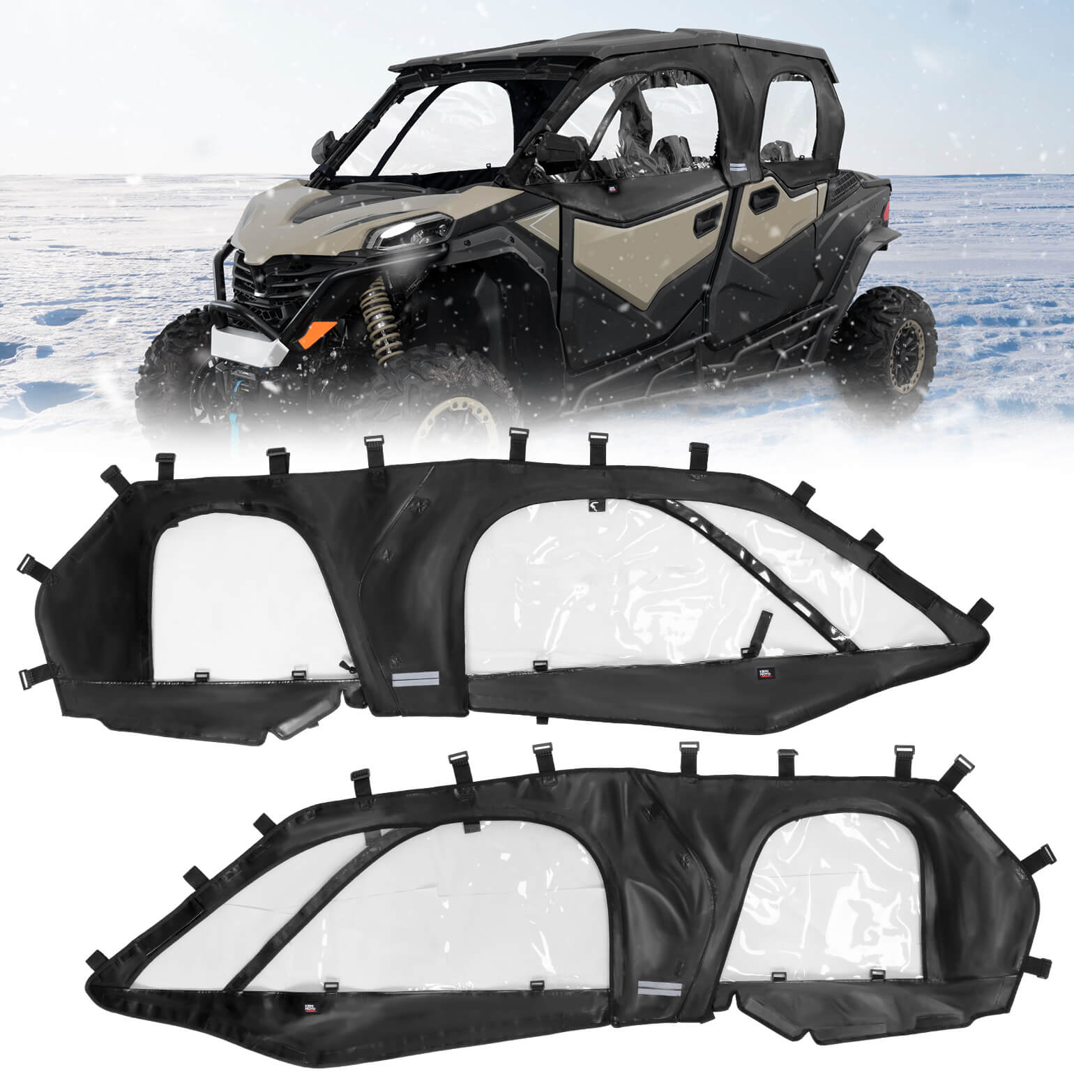 Photo of Soft Cab Enclosures for CFMOTO ZForce 950 SPORT 4 2024+ by Kemimoto - Premium for UTVs / Side by Sides