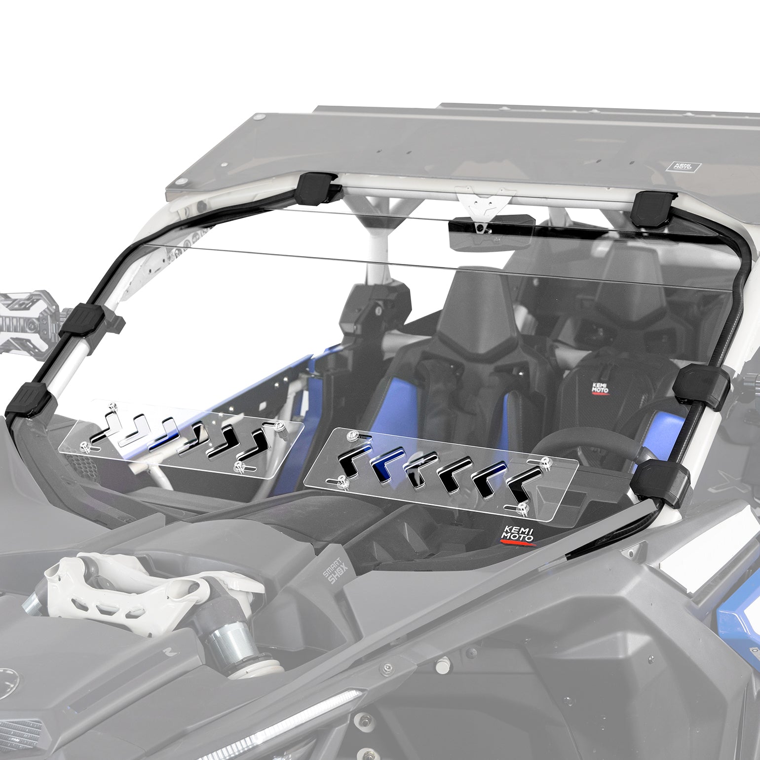 Photo of Kemimoto Front Windshield with Sliding Vents for Can-Am Maverick X3 / X3 MAX by Kemimoto - Premium for UTVs / Side by Sides
