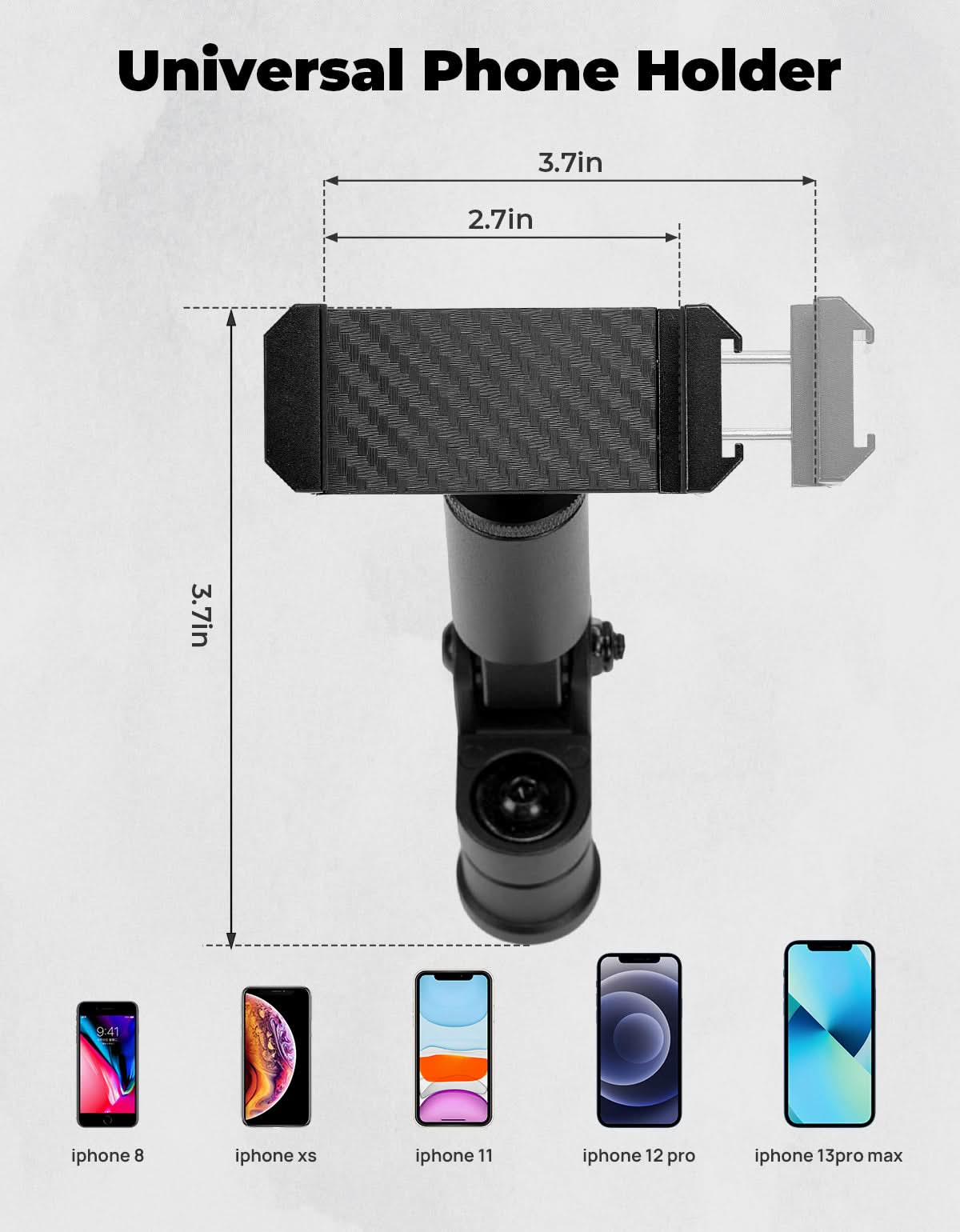 Photo of Kemimoto Custom-Built UTV Phone Mount for Mirror X1/X1PRO by Kemimoto - Premium for UTVs / Side by Sides
