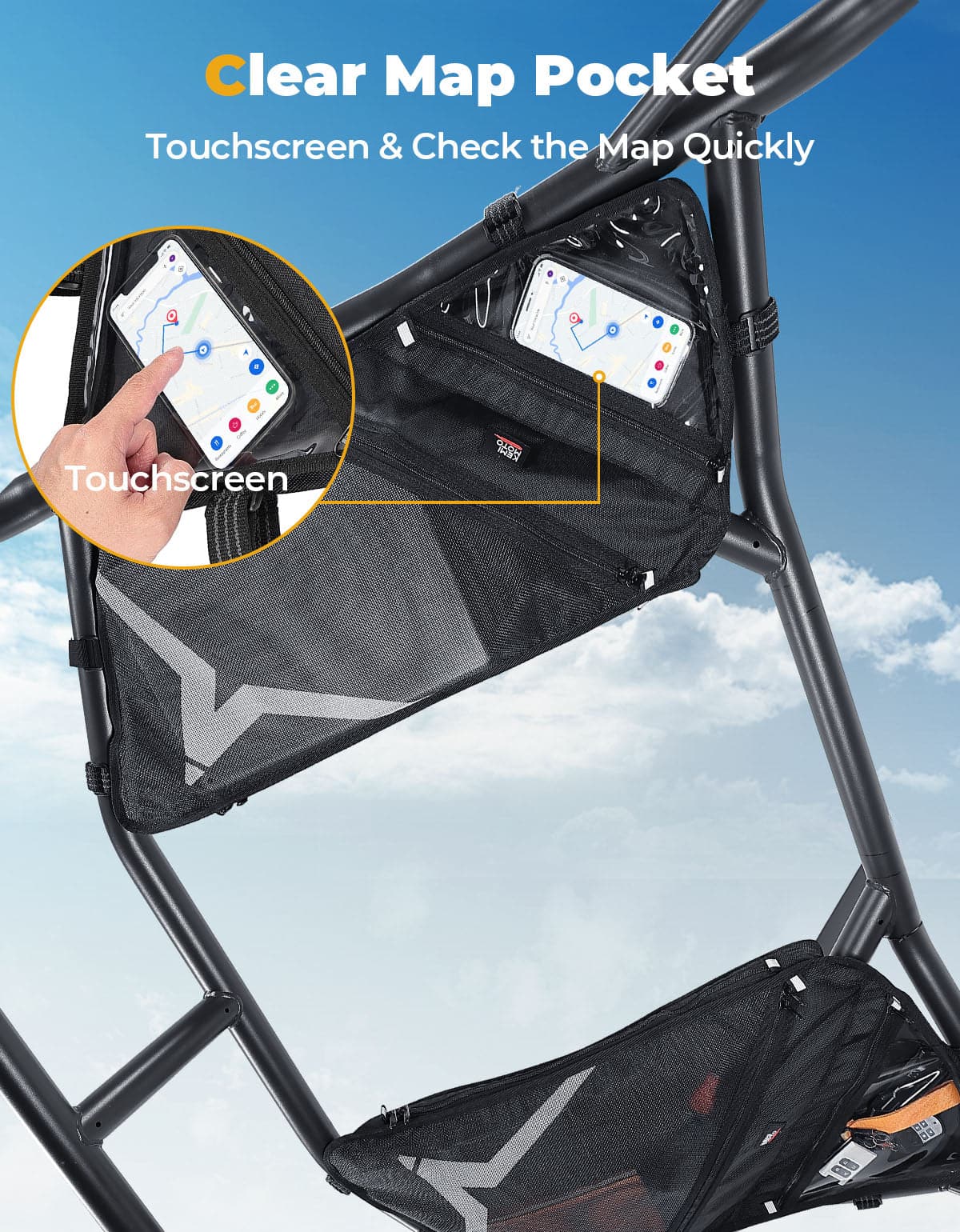 Photo of Roof Bag 1680D Waterproof for CFMOTO ZForce 500 | 800 | 1000 by Kemimoto - Premium for UTVs / Side by Sides